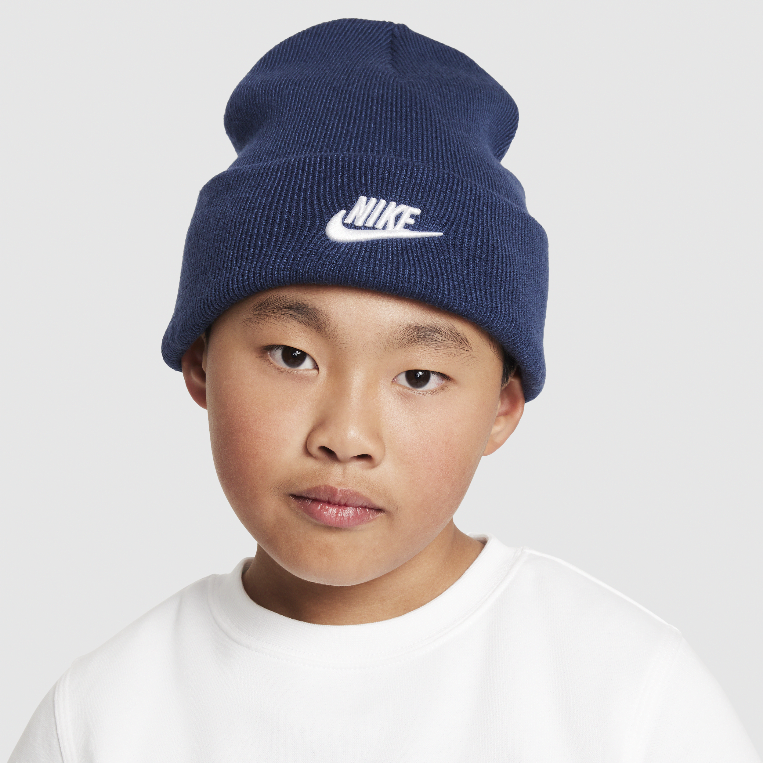 Nike Peak Older Kids Beanie - Blue - Polyester/Nylon