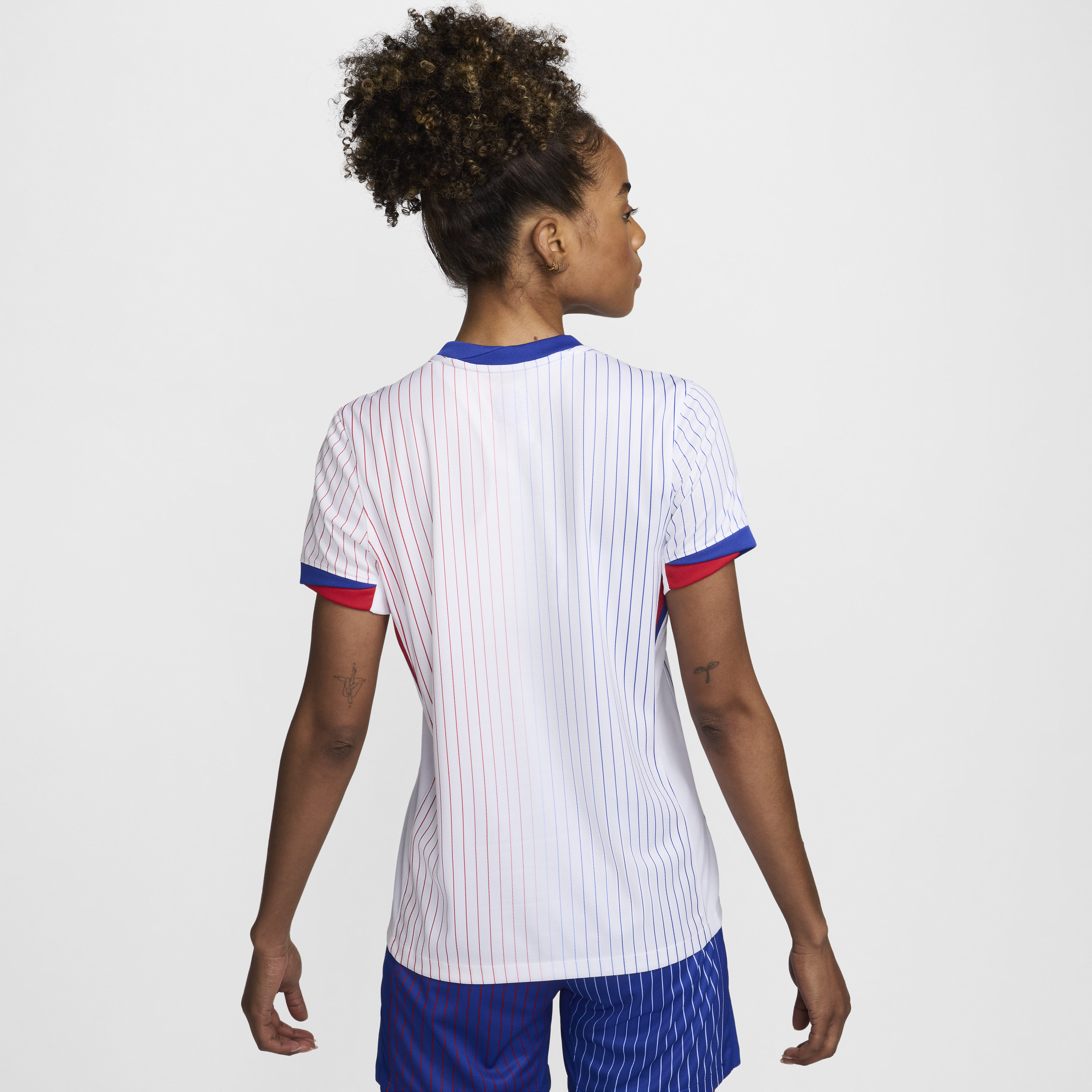 Nike FFF (herenelftal) 2024 25 Stadium Uit Dri-FIT replica voetbalshirt voor dames Wit
