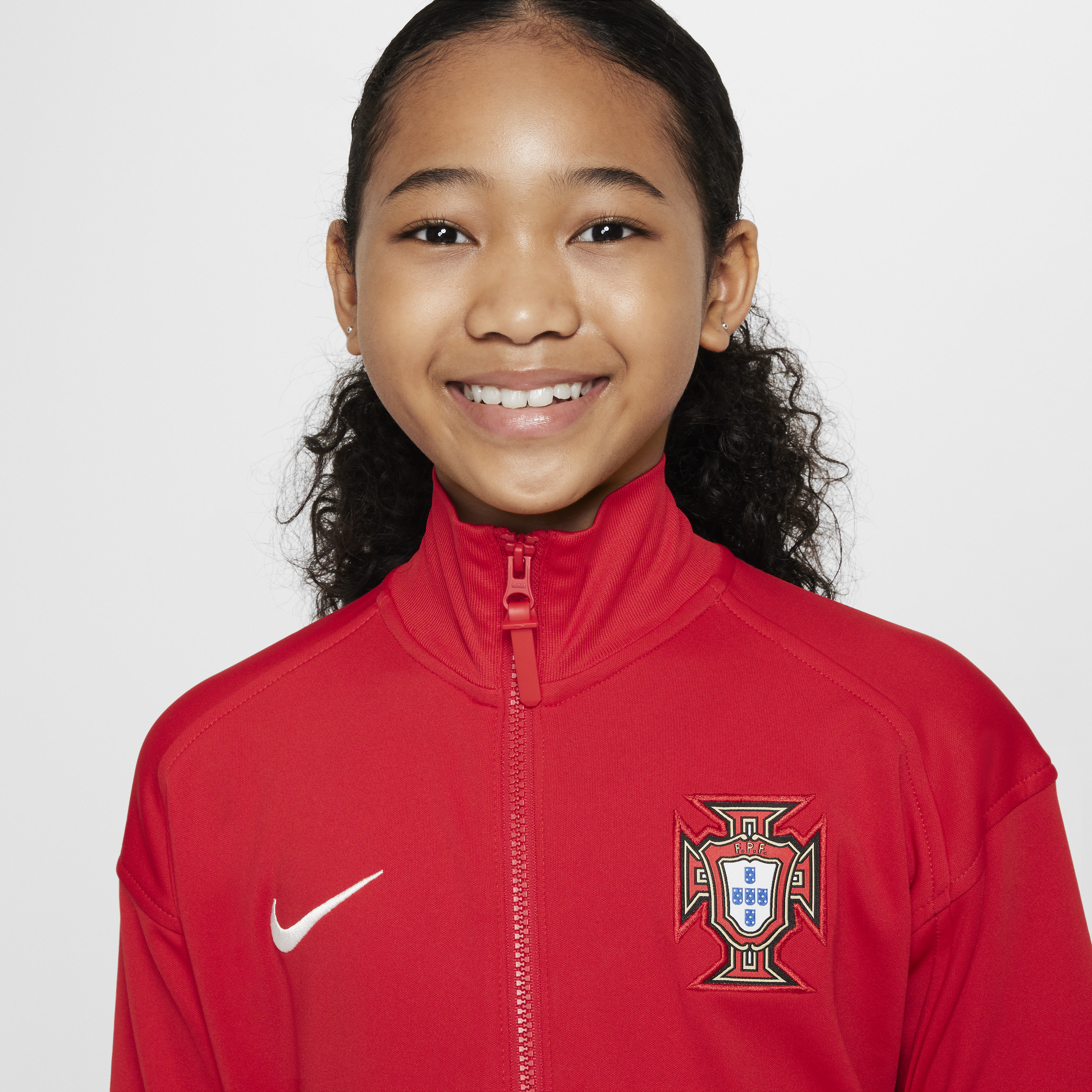 Nike Portugal Academy Pro knit voetbaljack voor kids Rood