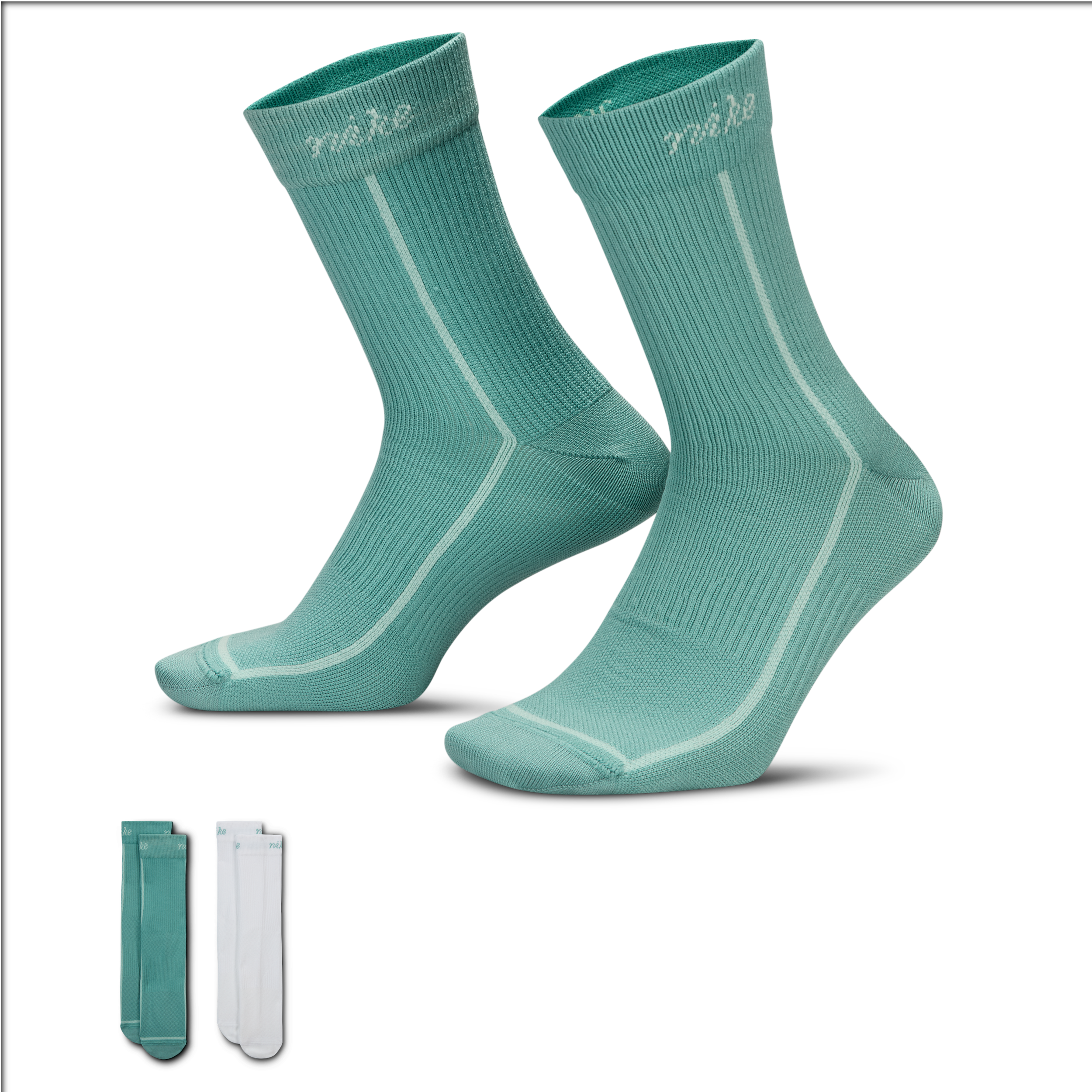 Thumbnail - Nike Everyday Plus leichte Crew-Socken (Damen, 2 Paar) - Multi-Color
