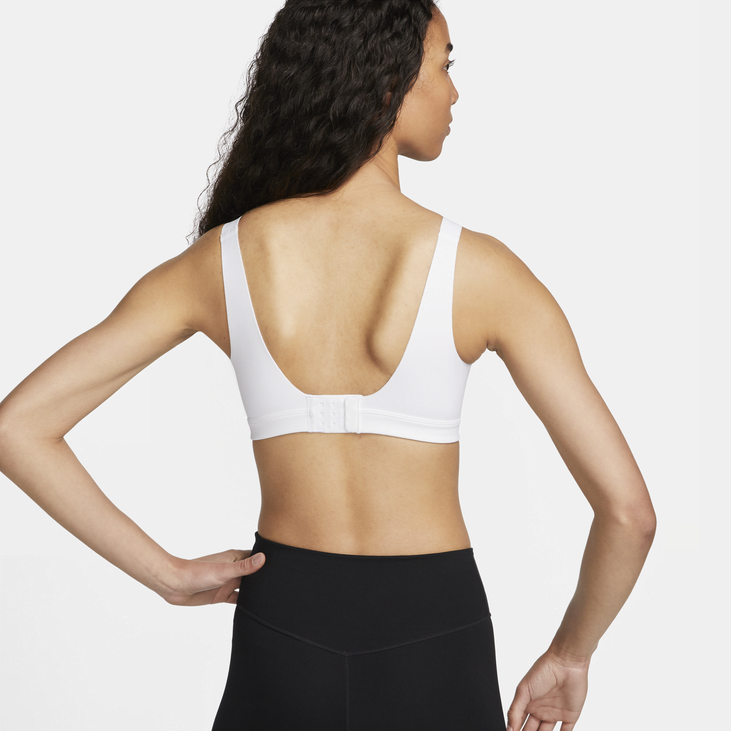 Brassière de sport rembourrée ajustable à maintien supérieur Nike Alpha pour femme - Blanc