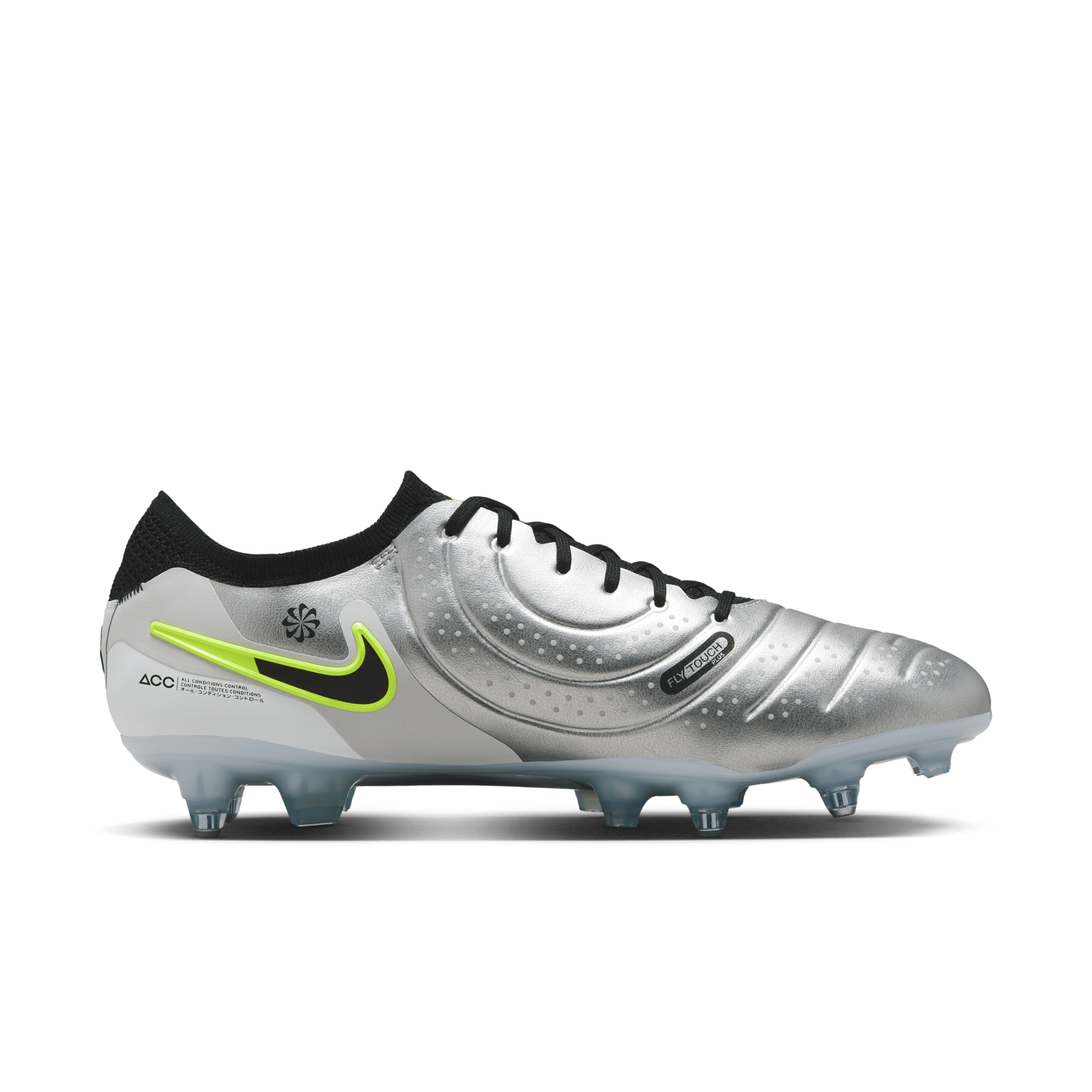 Chaussure de foot basse à crampons pour terrain gras Nike Tiempo Legend 10 Elite - Gris