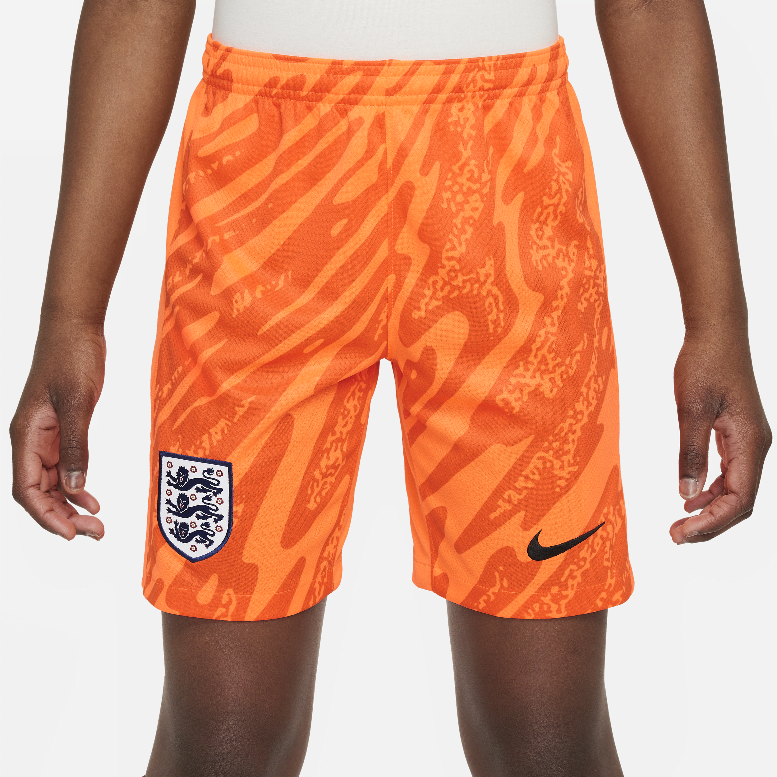 Nike Engeland 2024 Stadium Uit Dri-FIT replica voetbalshorts voor kids Oranje
