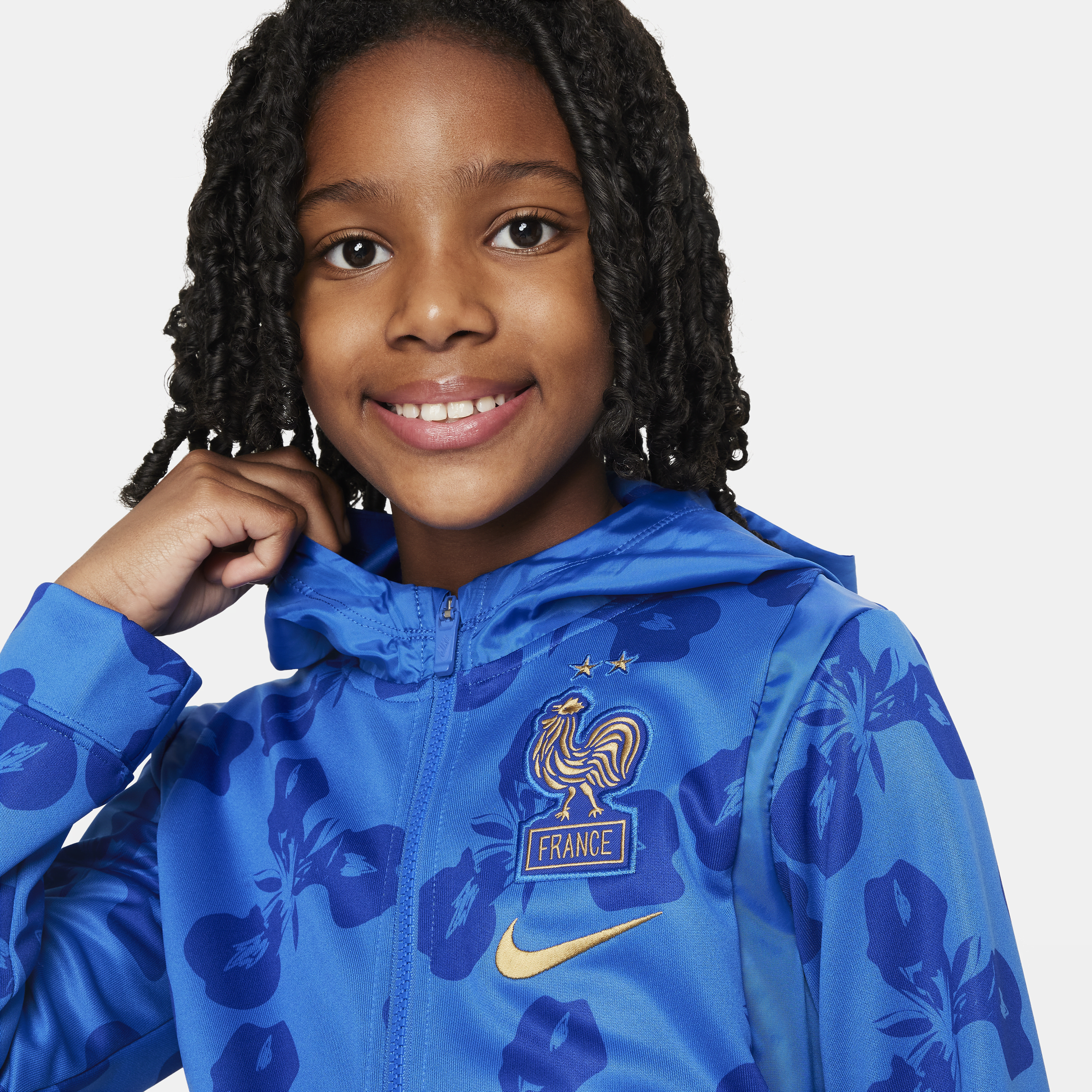 Nike FFF geweven voetbaltrainingspak voor kids Blauw