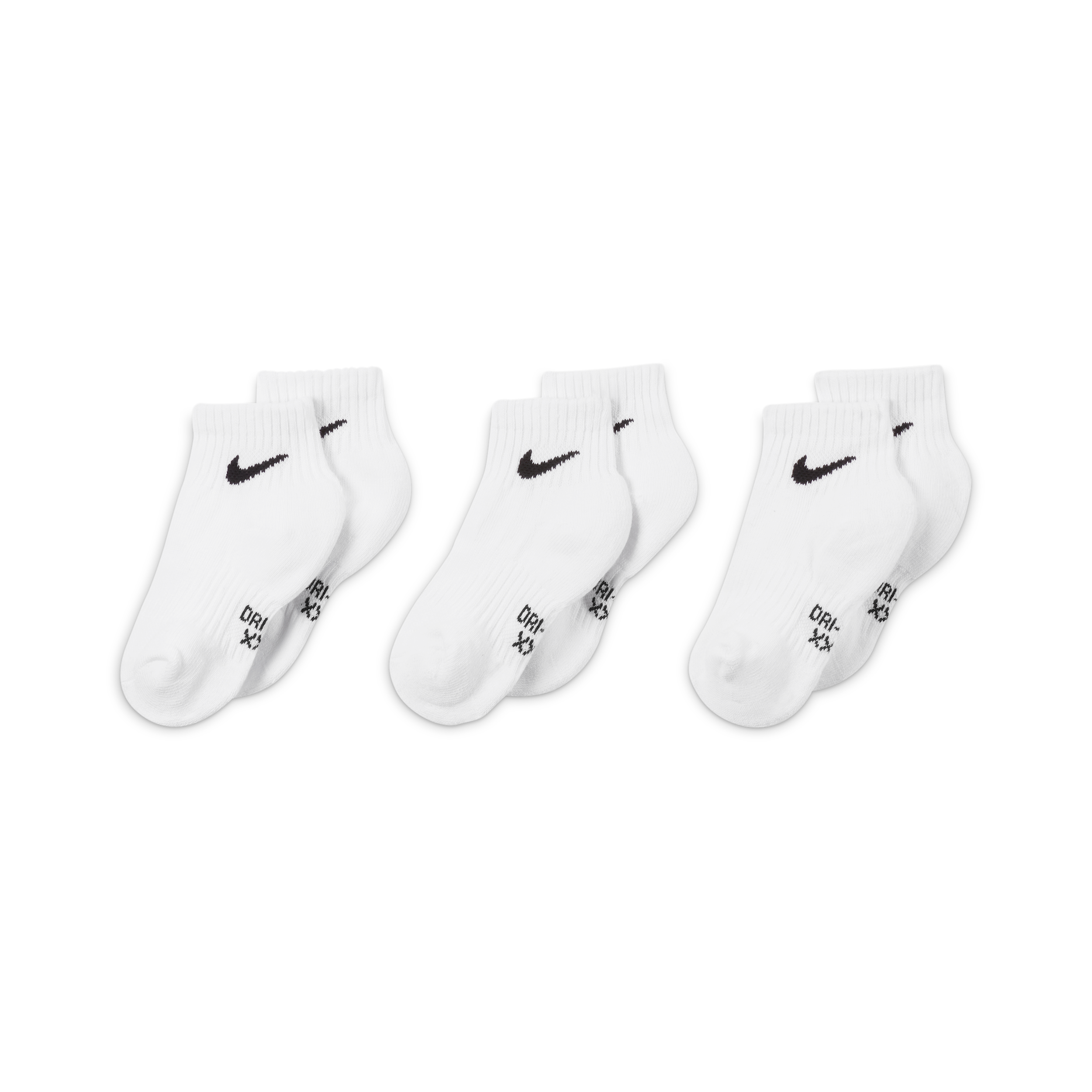 Thumbnail - Nike Everyday gepolsterte Knöchelsocken für jüngere Kinder (3 Paar) - Weiß