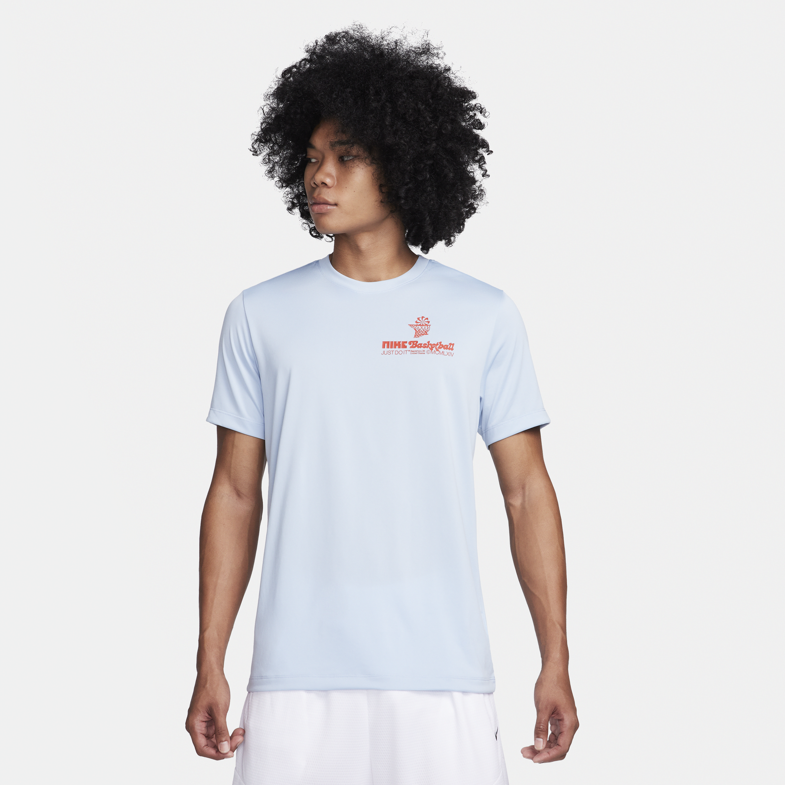 Nike Dri-FIT basketbalshirt voor heren Blauw