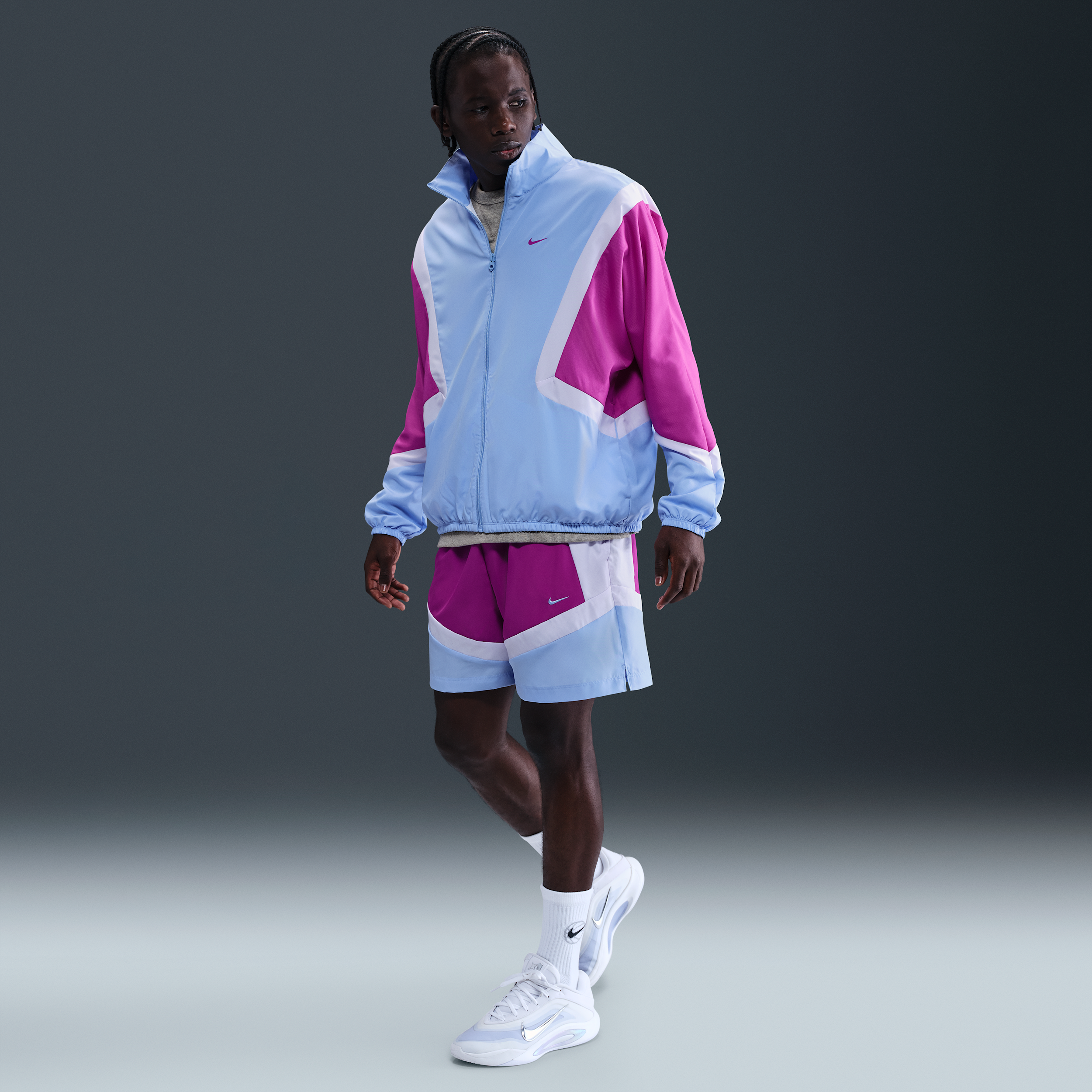 Thumbnail - Nike Icon Basketballshorts aus Webmaterial (Herren) (ca. 15 cm) - Lila