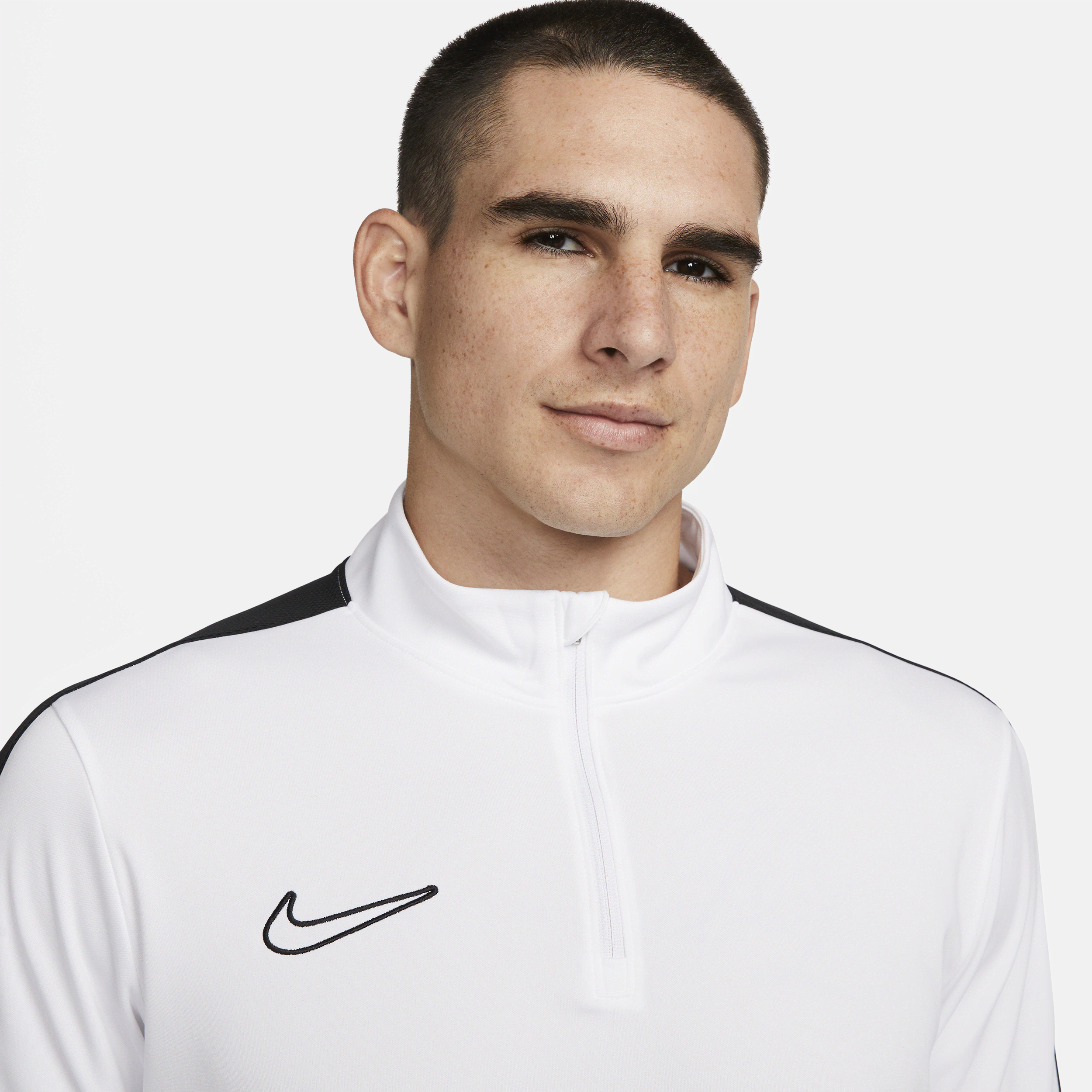 Haut de foot à demi-zip Dri-FIT Nike Academy pour homme - Blanc