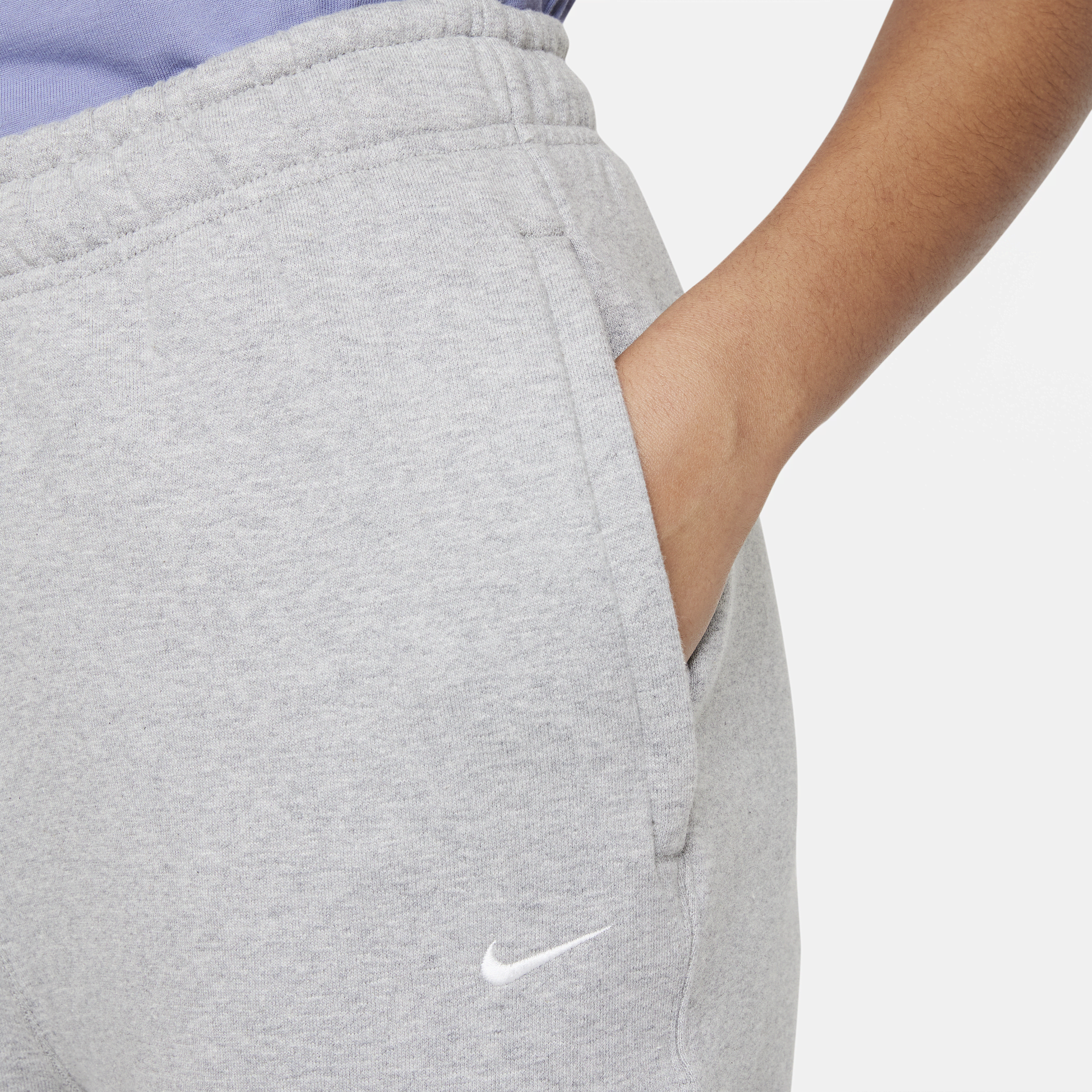 Pantalon en tissu Fleece Nike Solo Swoosh pour Femme - Gris