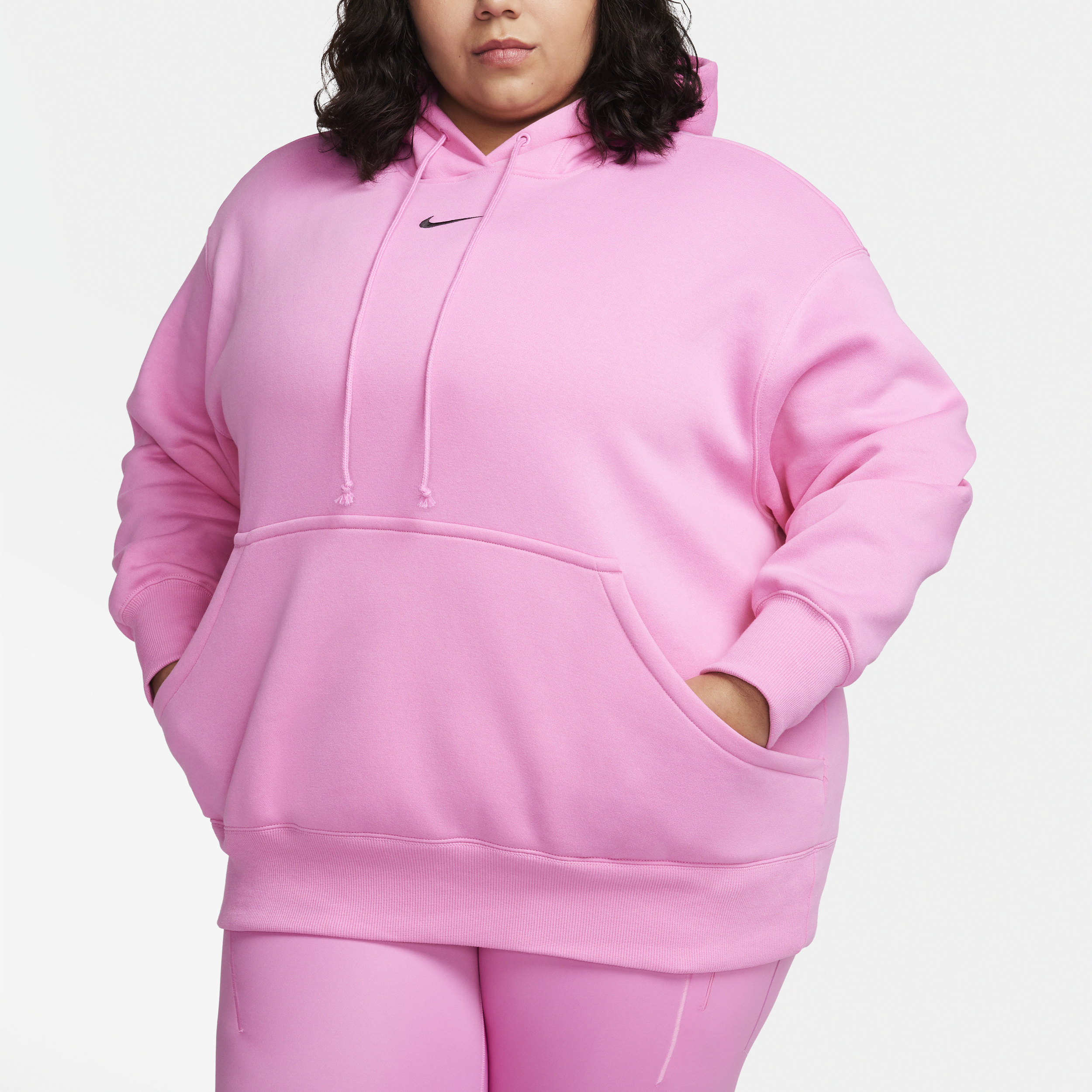 Nike Sportswear Phoenix Fleece oversized hoodie voor dames (Plus Size) Rood