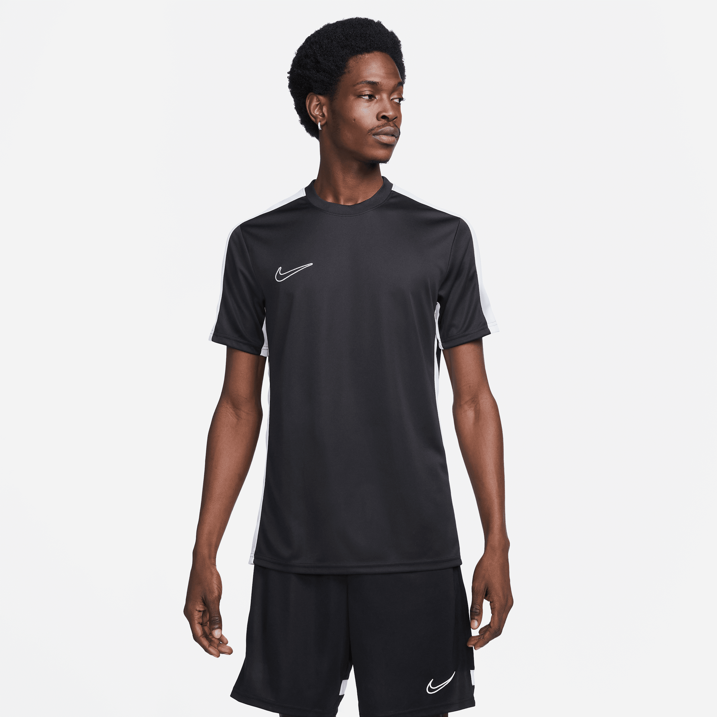 Thumbnail - Nike Academy Dri-FIT Kurzarm-Fußballoberteil für Herren - Schwarz