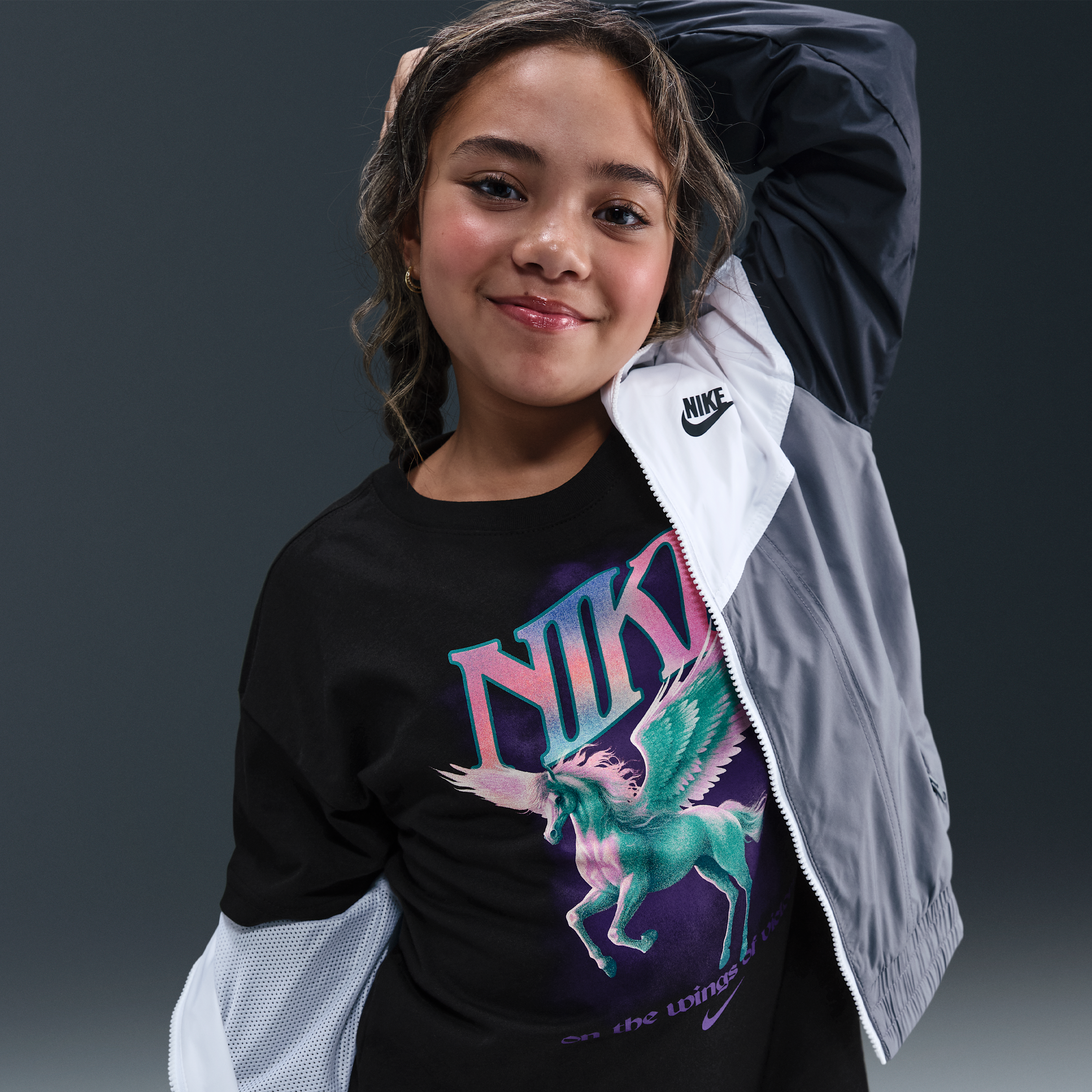 Thumbnail - Nike Sportswear T-Shirt für (ältere Kinder, Mädchen) - Schwarz