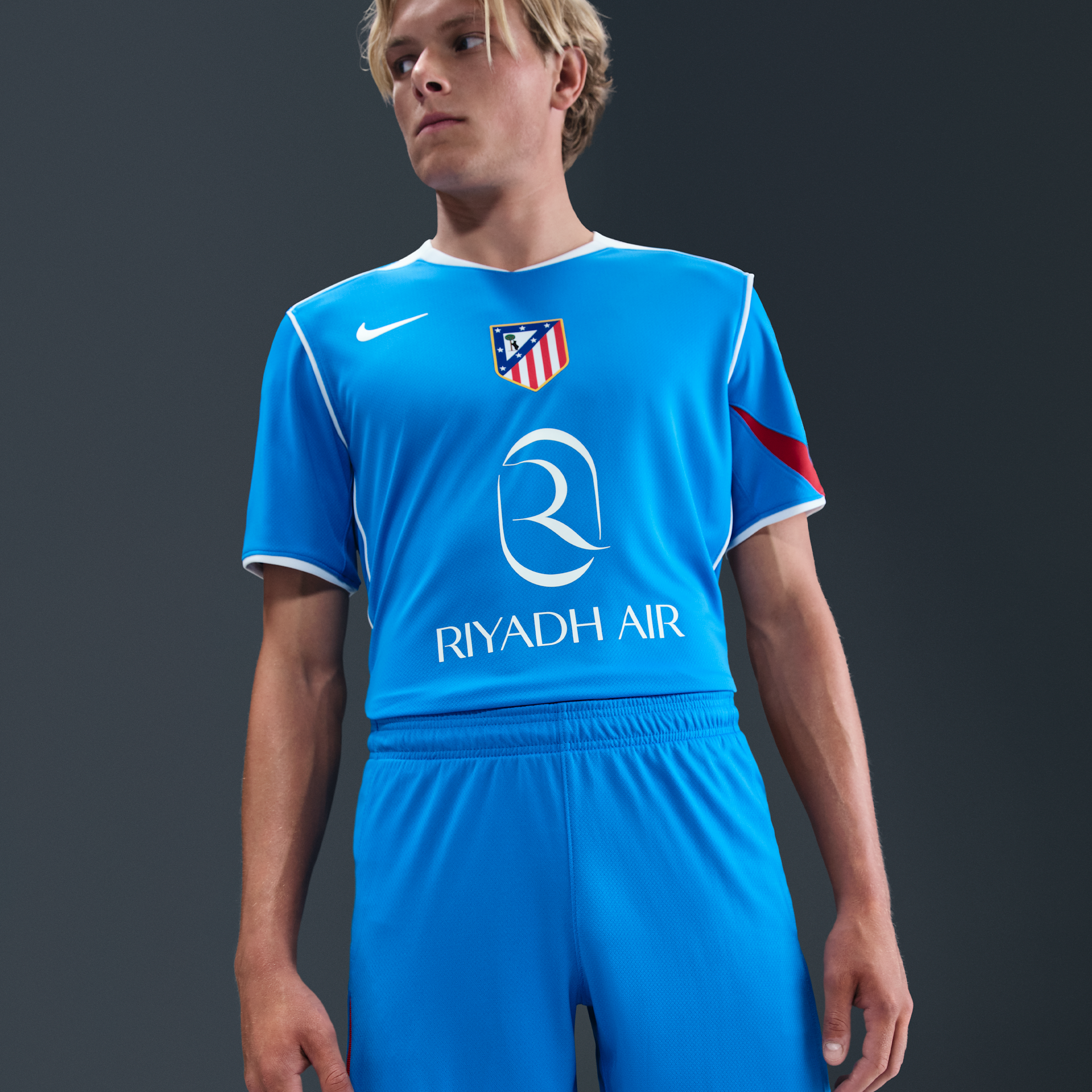 Thumbnail - Atlético Madrid 2025/26 Stadium Third Nike Dri-FIT Total 90 Replika-Fußballshorts (Herren) - Blau