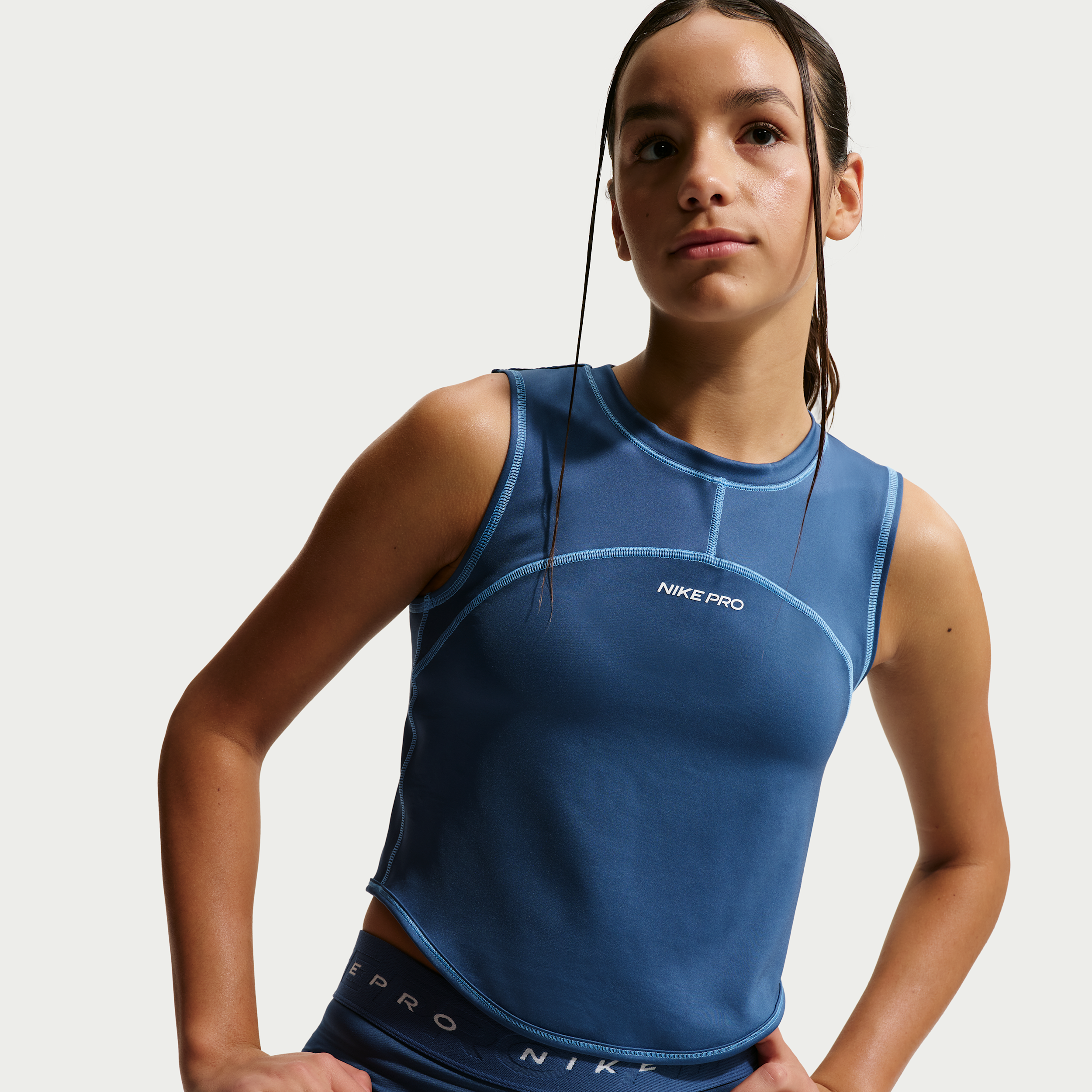 Thumbnail - Nike Pro Dri-FIT Oberteil (ältere Kinder) - Blau