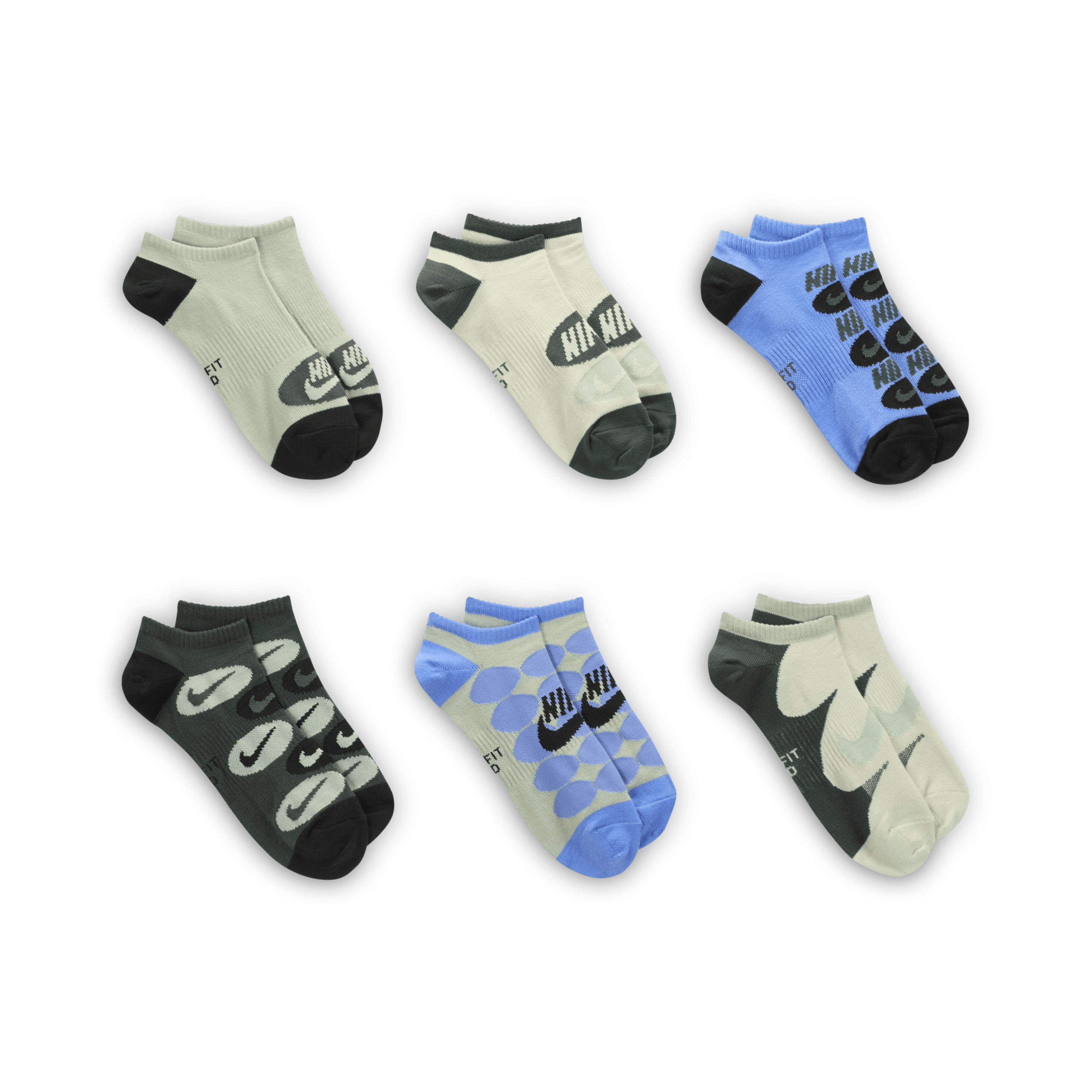 Chaussettes de training invisibles Nike Everyday Lightweight (6 paires) - Multicolore