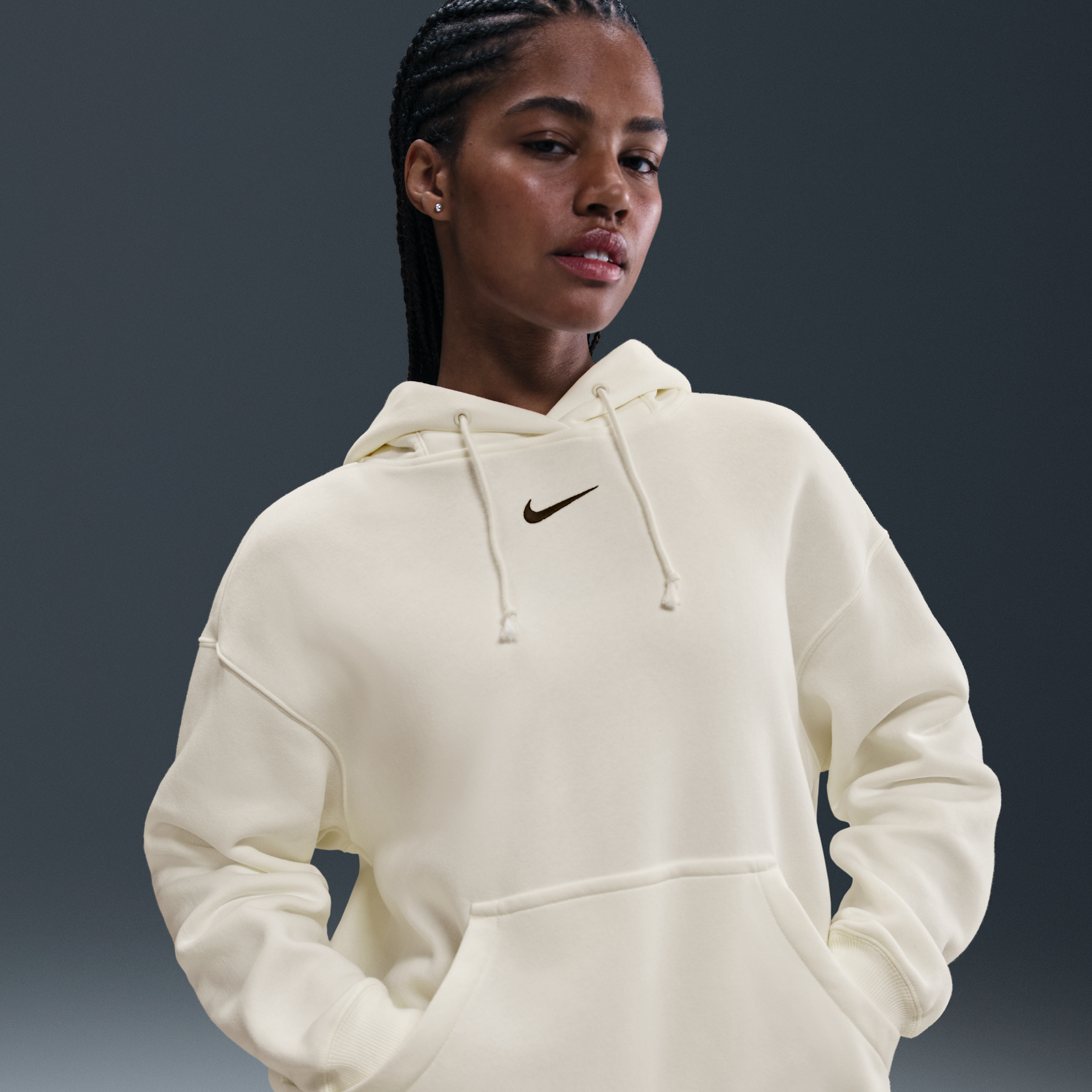 Thumbnail - Nike Phoenix Fleece Oversize-Hoodie für Damen - Weiß