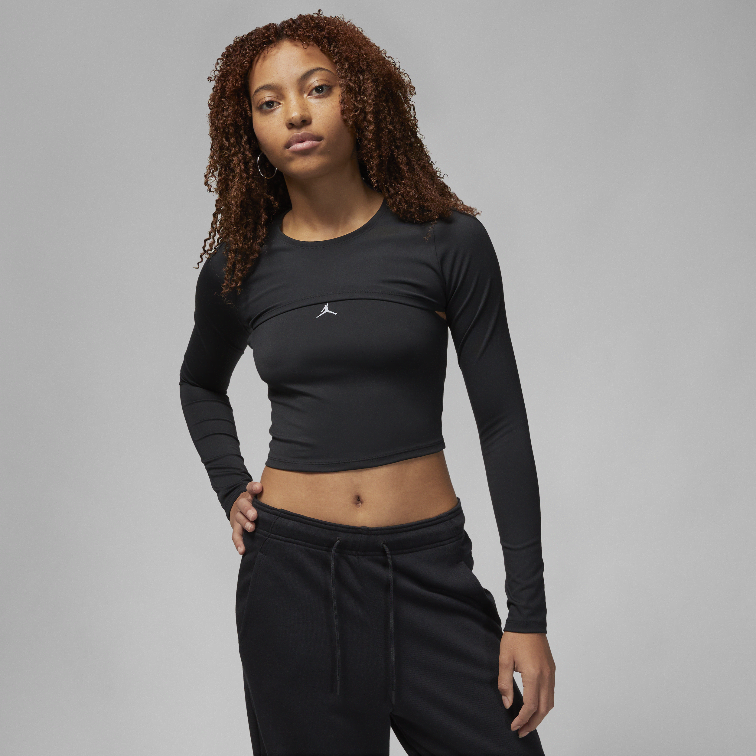 Haut à manches longues 2-en-1 Jordan Sport pour Femme - Noir