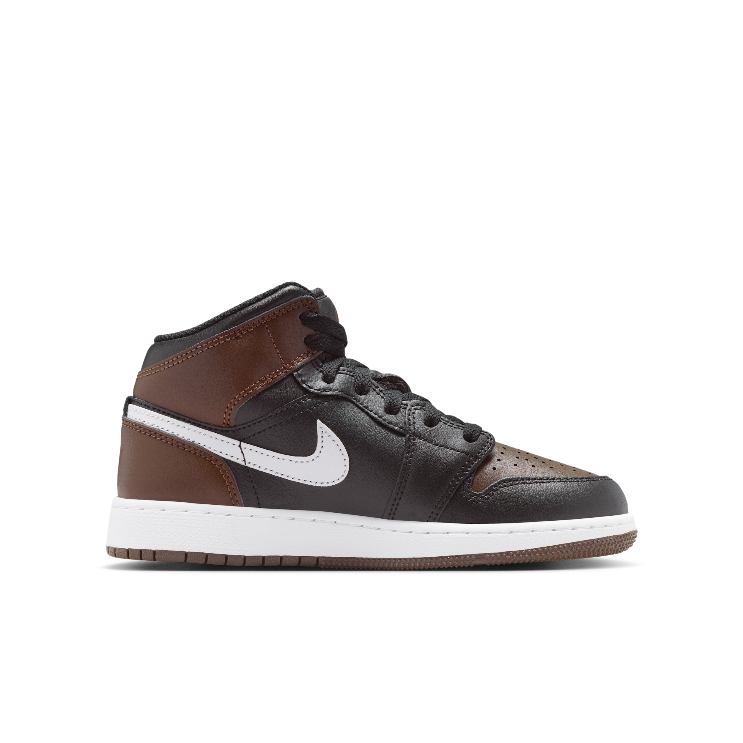 Thumbnail - Air Jordan 1 Mid Schuh für ältere Kinder - Braun