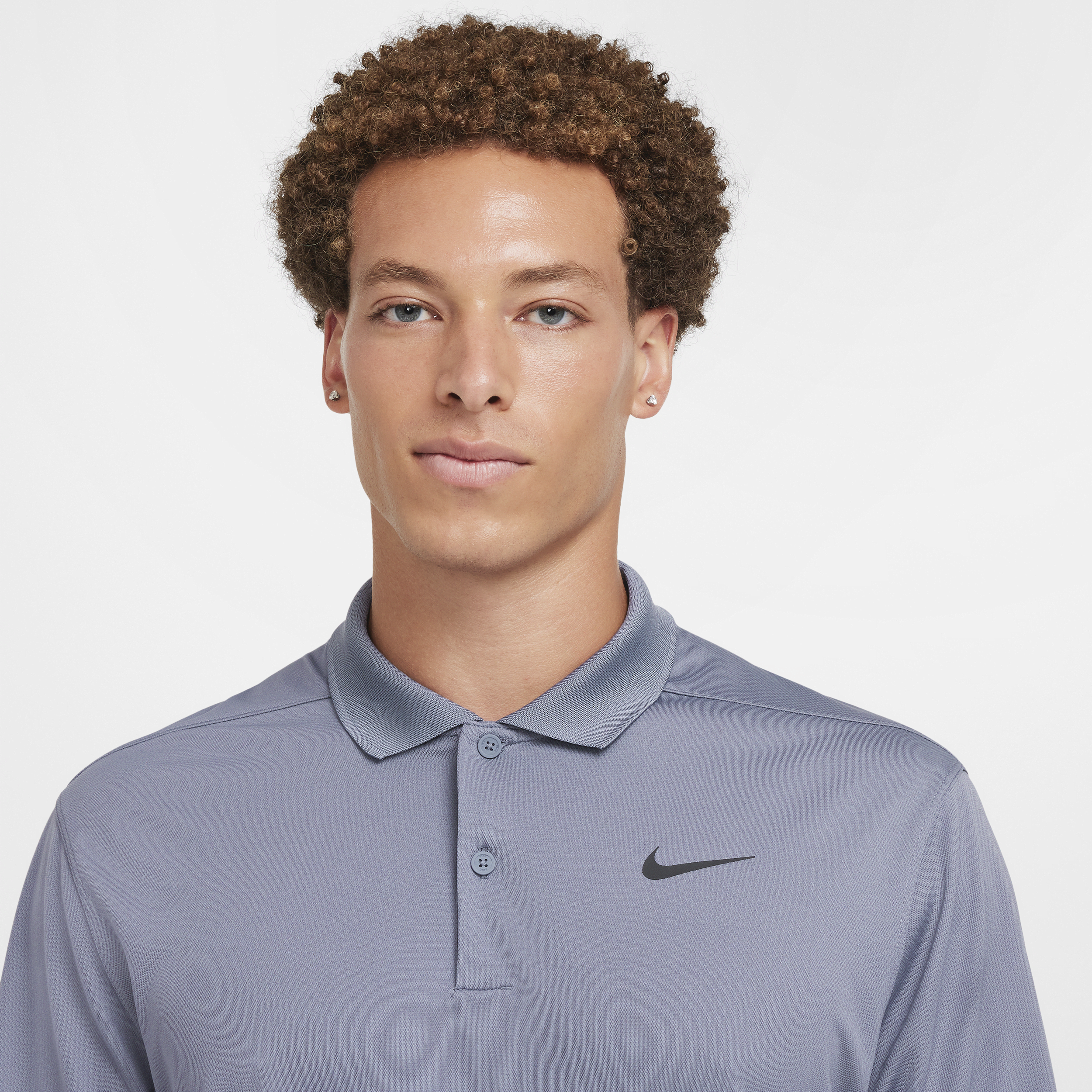 Polo de golf à manches longues Nike Dri-FIT Victory pour Homme - Gris