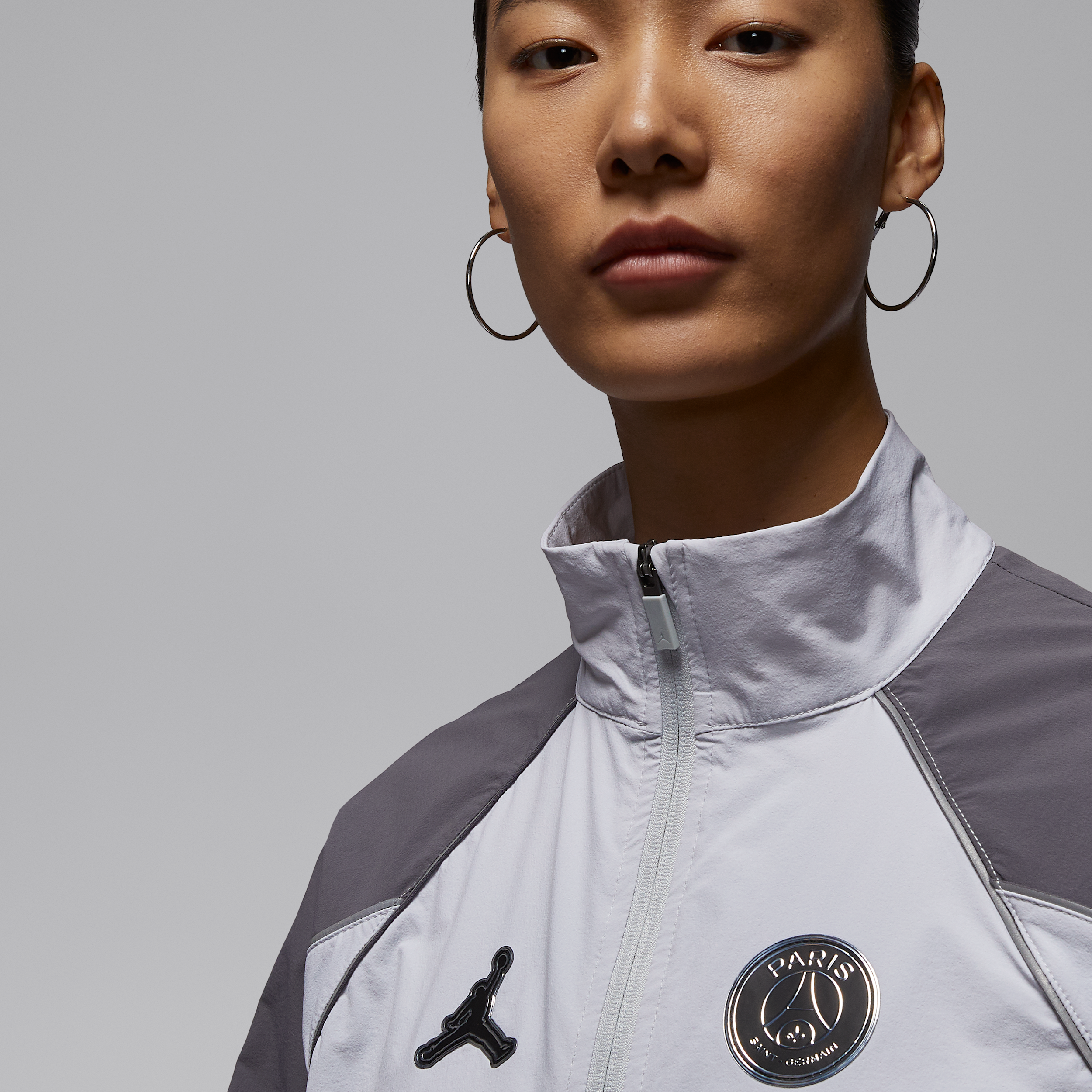 Thumbnail - Paris Saint-Germain Anthem Damenjacke - Grau