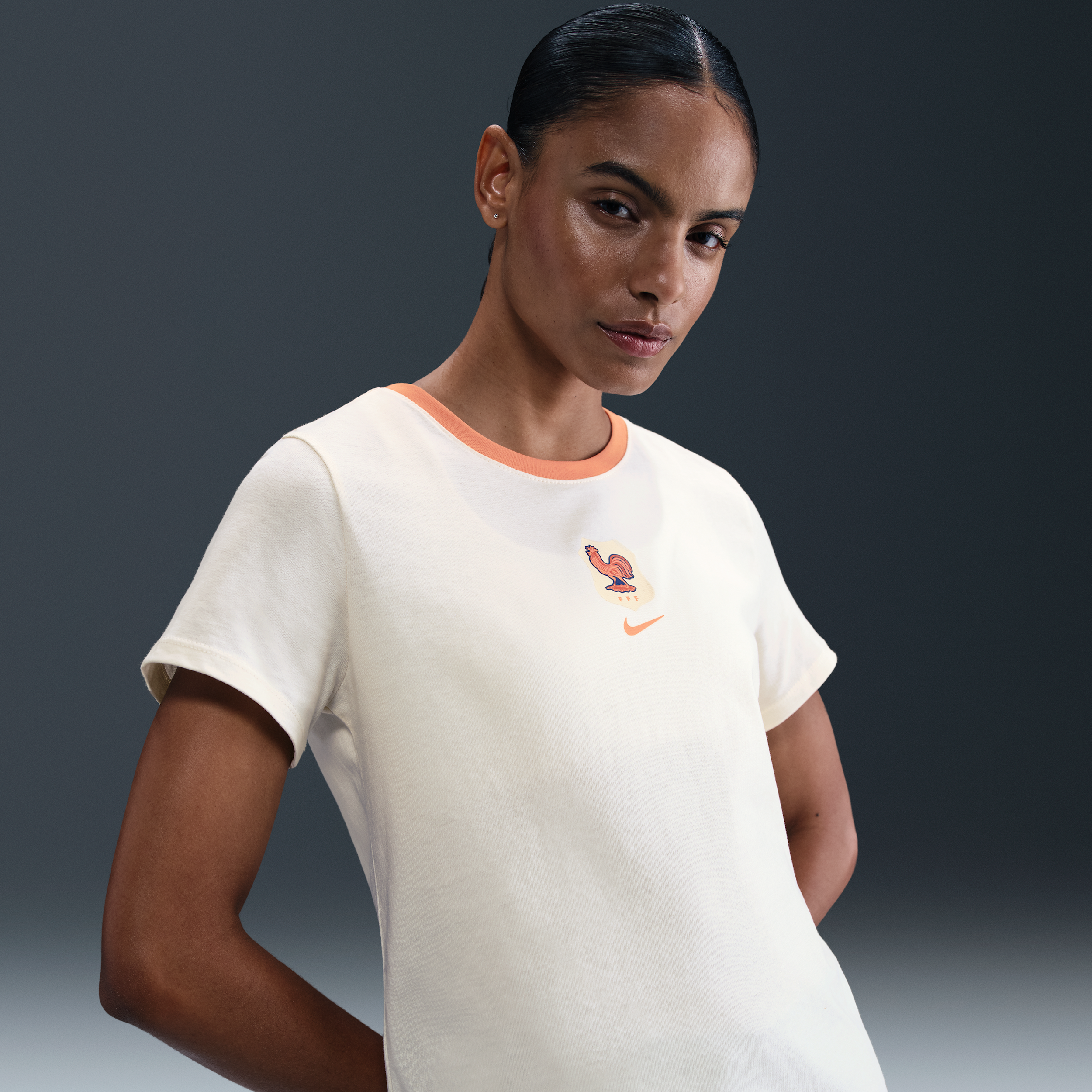 FFF Womens Nike Football T-Shirt - Brown - Cotton
