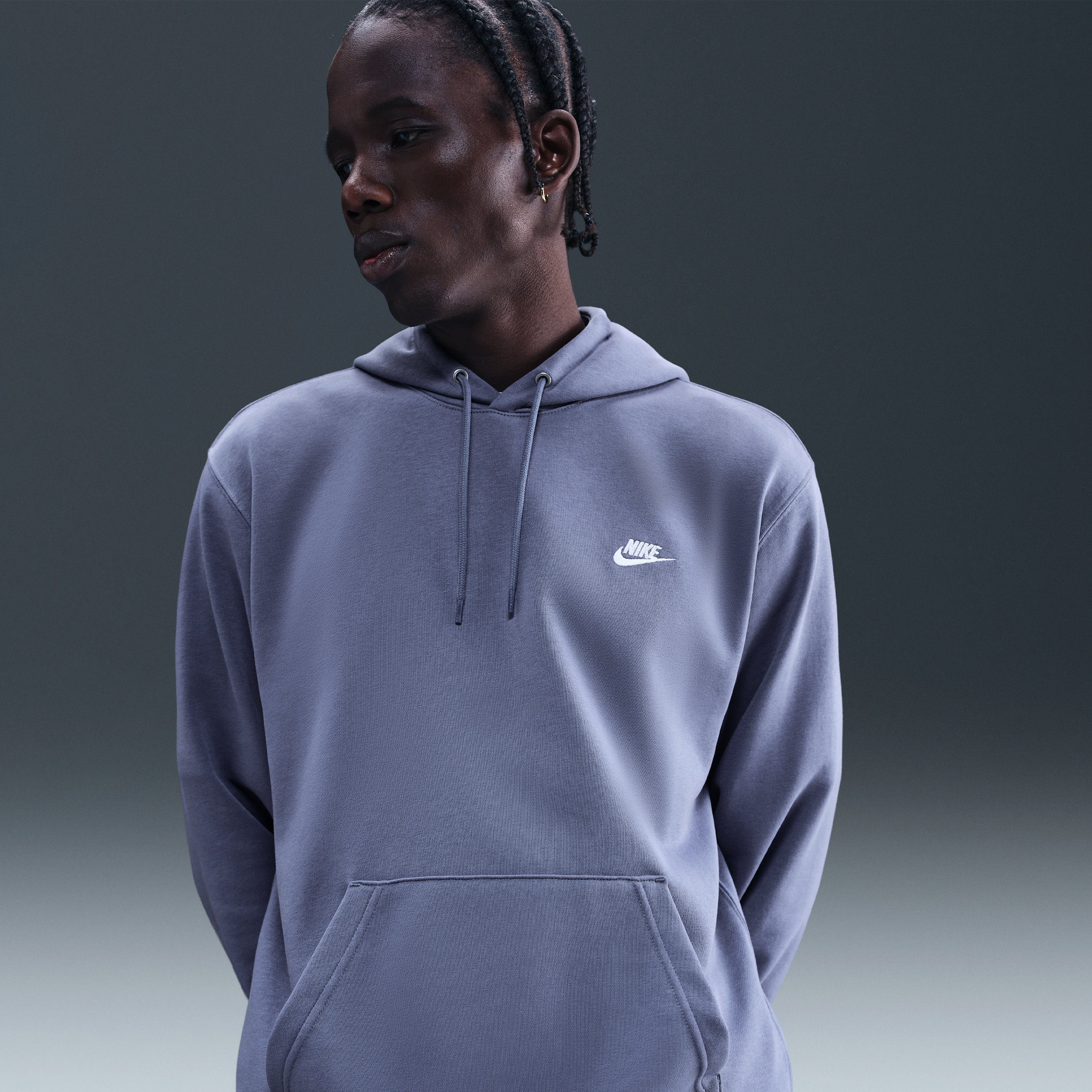 Thumbnail - Nike Club French Terry-Hoodie (Herren) - Blau