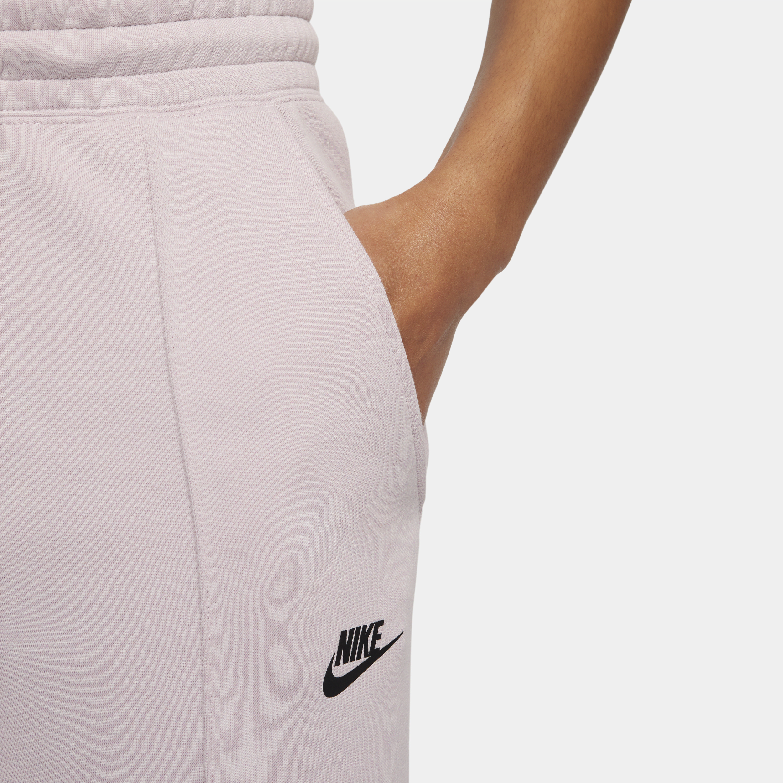 Nike Sportswear Tech Fleece Joggingbroek met halfhoge taille voor dames Paars