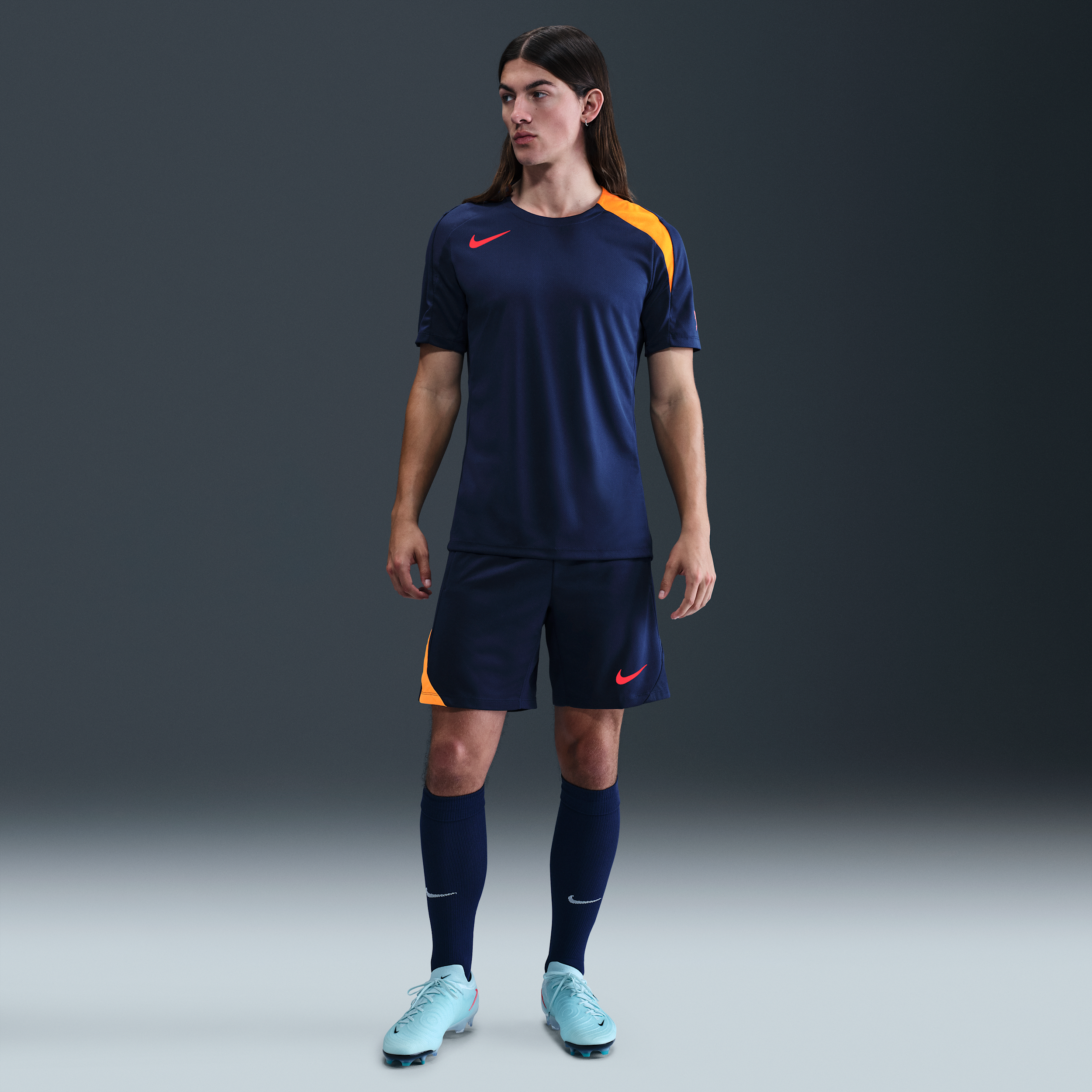 Nike Strike Mens Dri-FIT Football Shorts - Blue - Polyester - 50% Recycled Polyester
