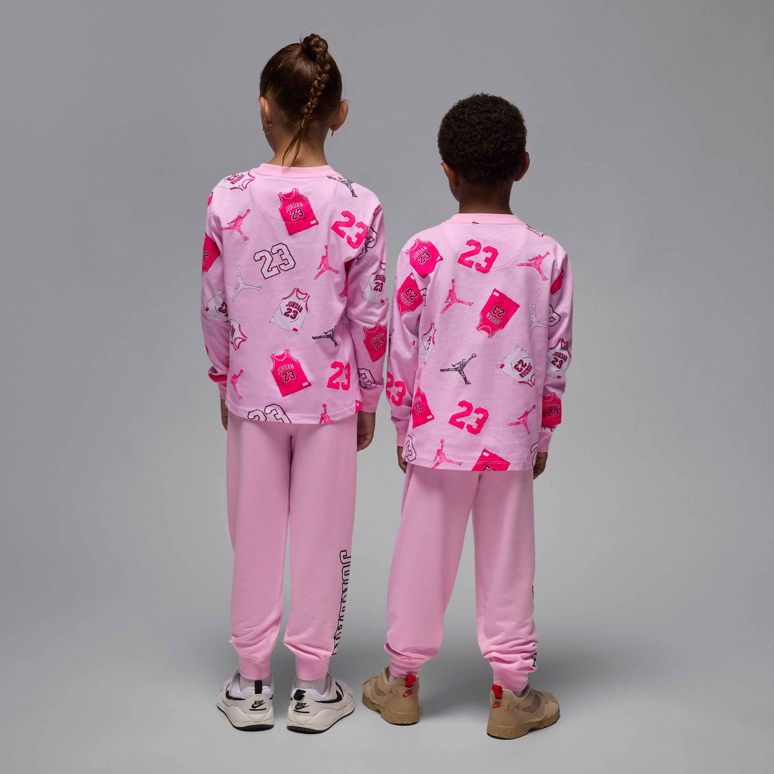 Thumbnail - Jordan 23 Jersey-Set mit Longsleeve und Hose (jüngere Kinder) - Pink