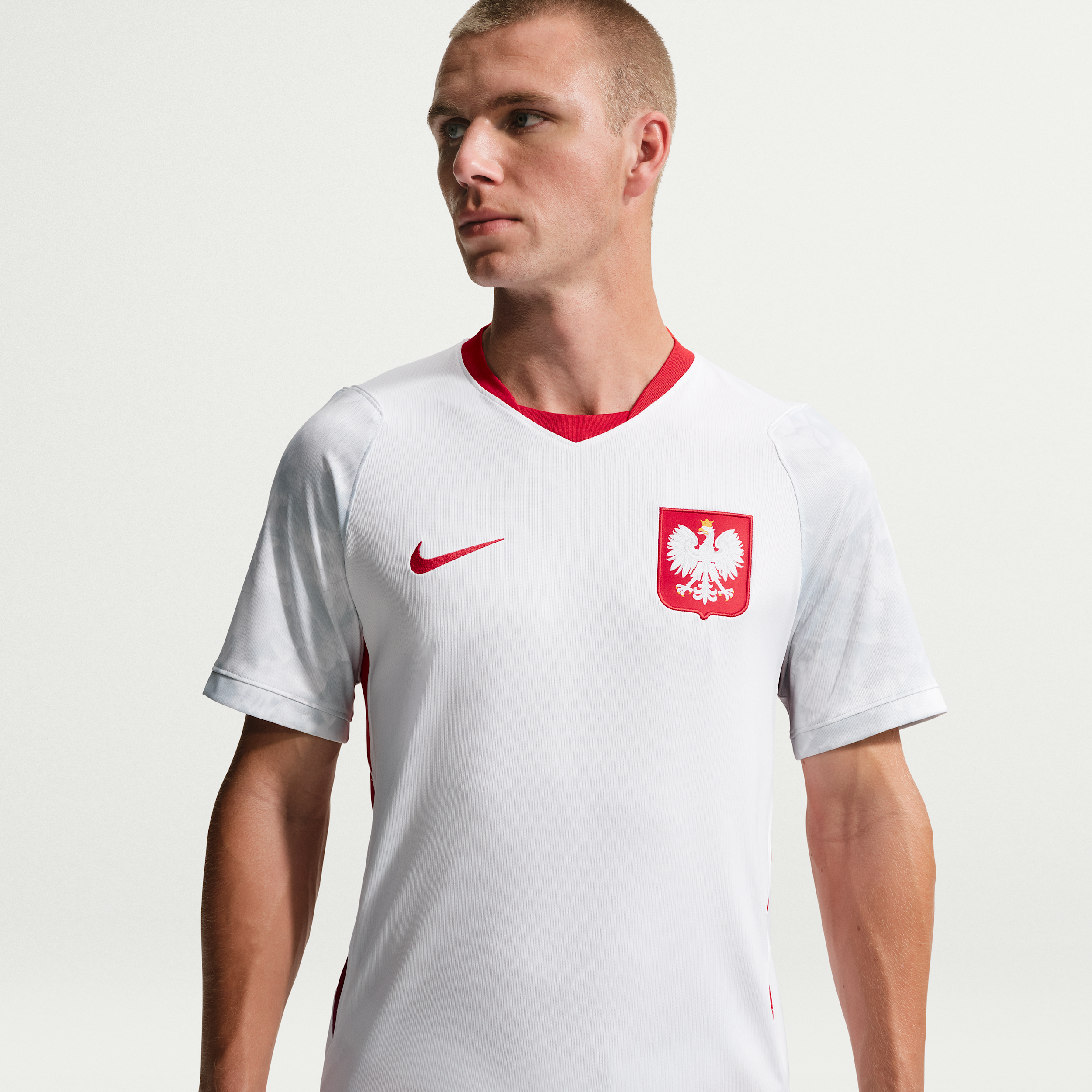 Polen 2026 Stadium Home Nike Dri-FIT Replica Football-trøje til mænd - hvid