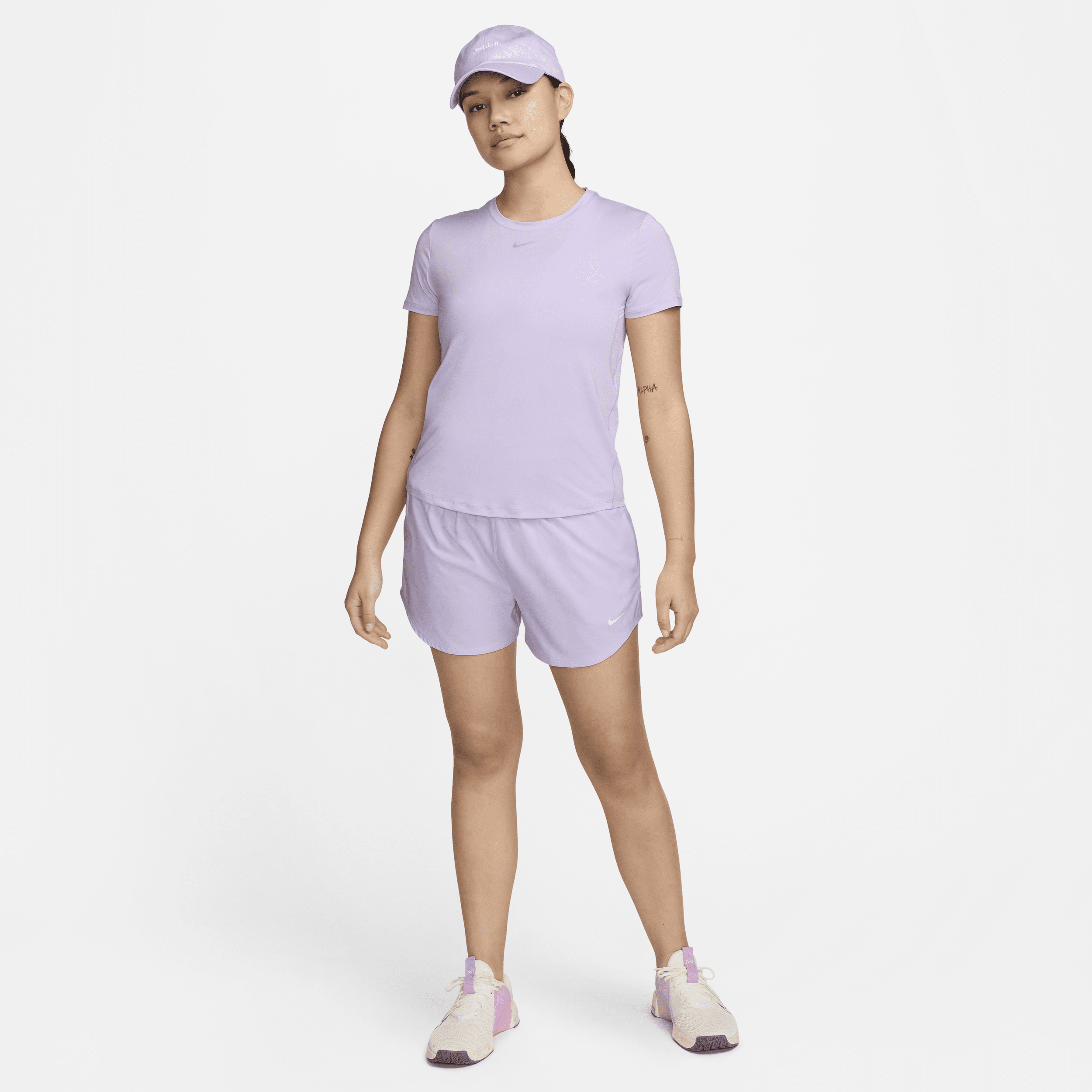 Nike One Classic Dri-FIT damestop met korte mouwen Paars