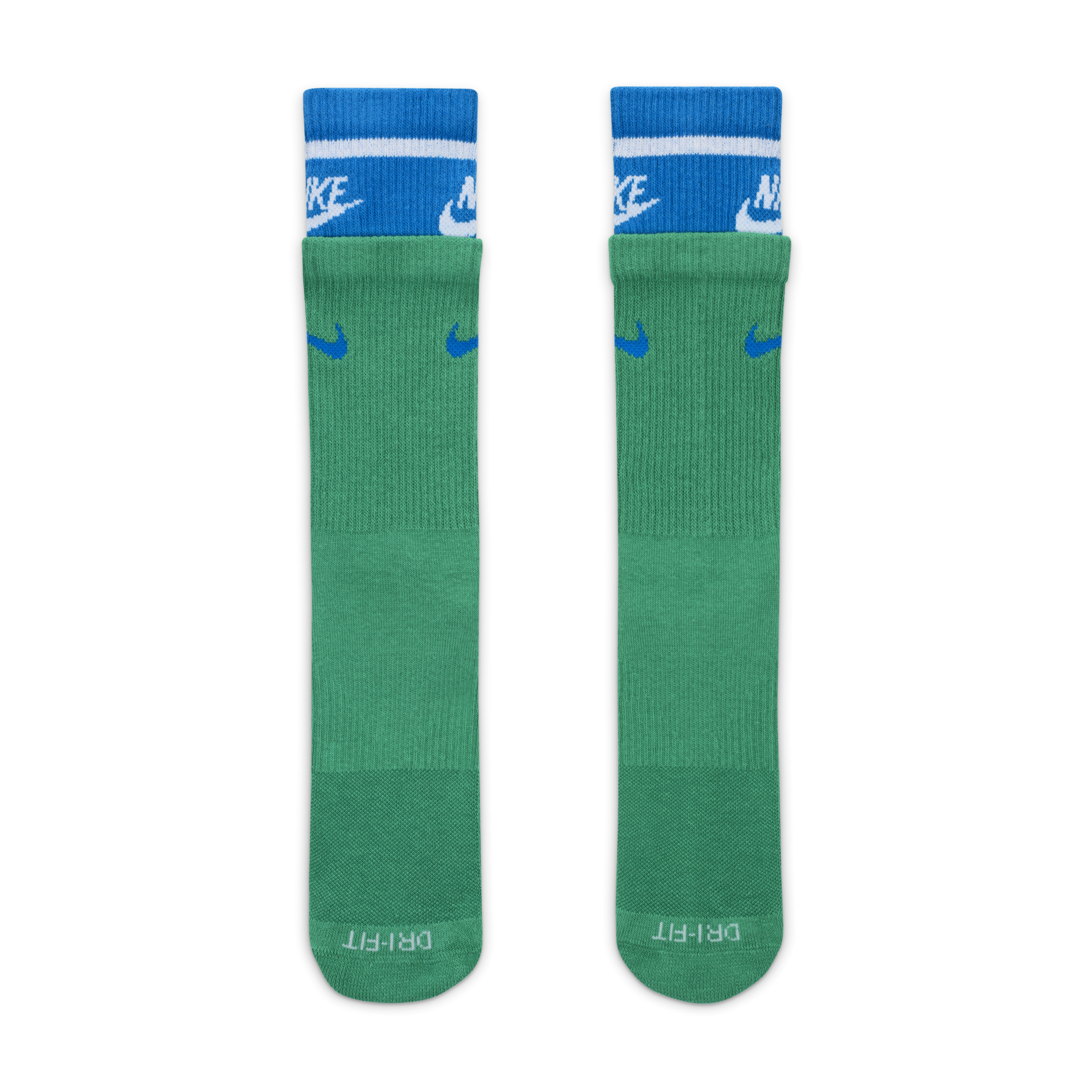 Nike Everyday Plus Crew sokken met demping (1 paar) Groen