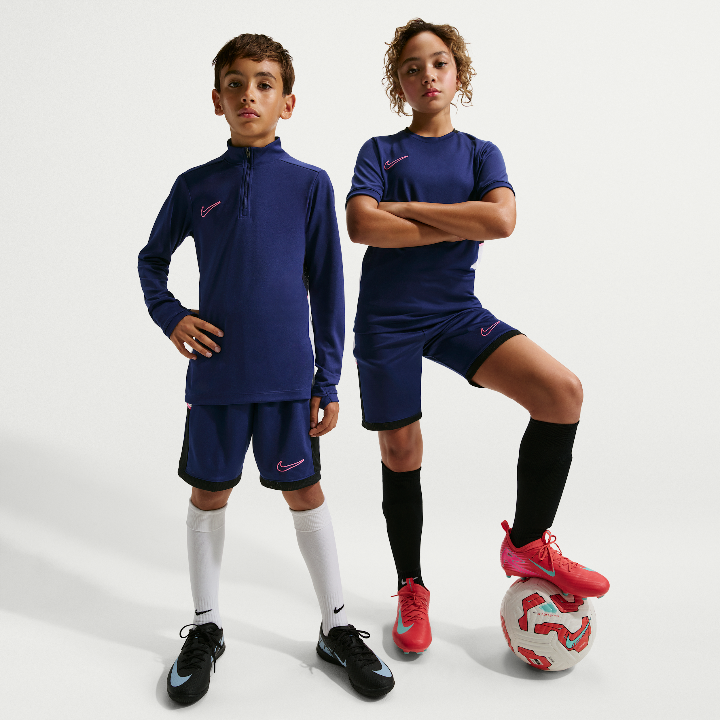 Nike Academy Older Kids Dri-FIT Football Knit Shorts - Blue - Polyester