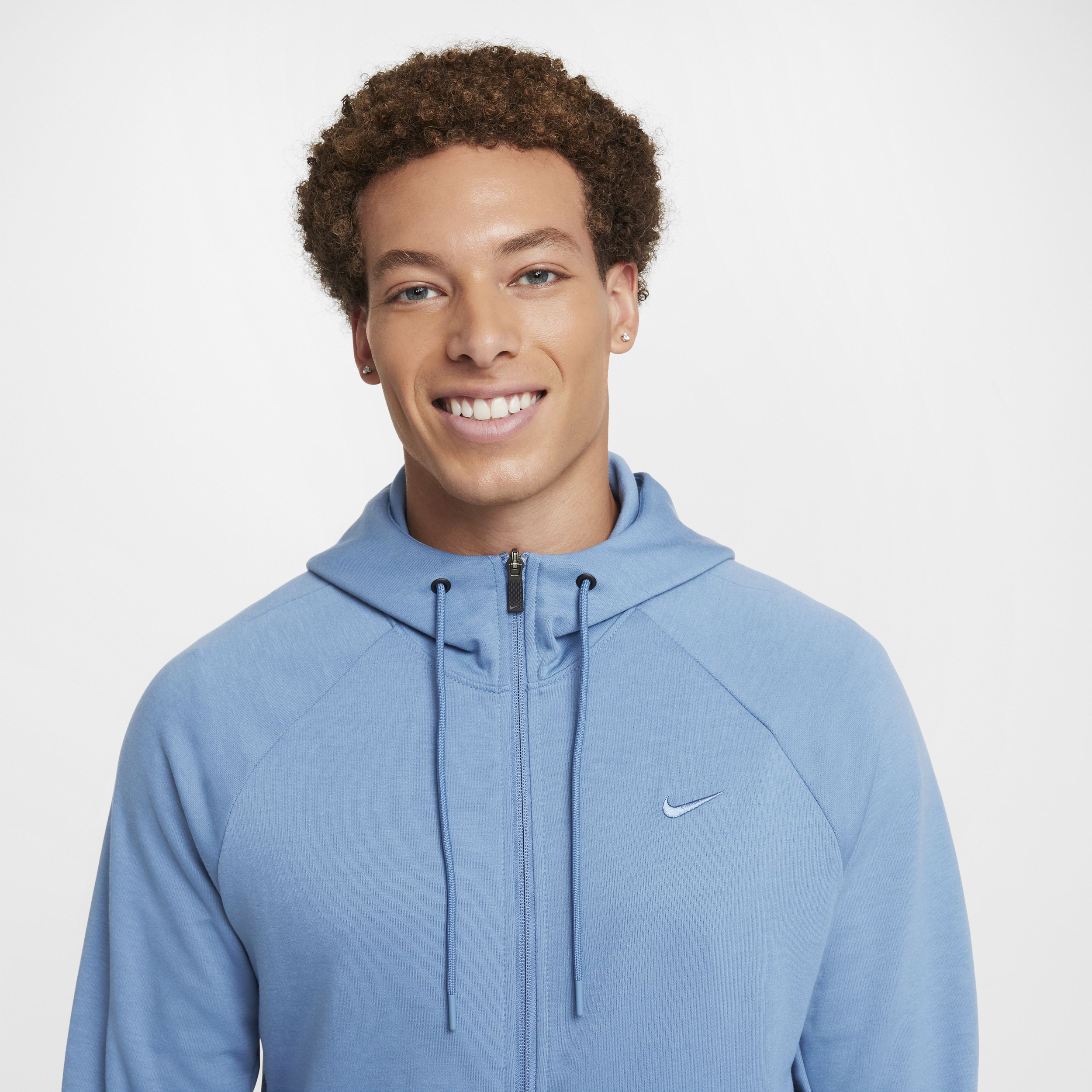 Sweat à capuche et zip haute performance Dri-FIT UV Nike Primary Fleece pour homme - Bleu