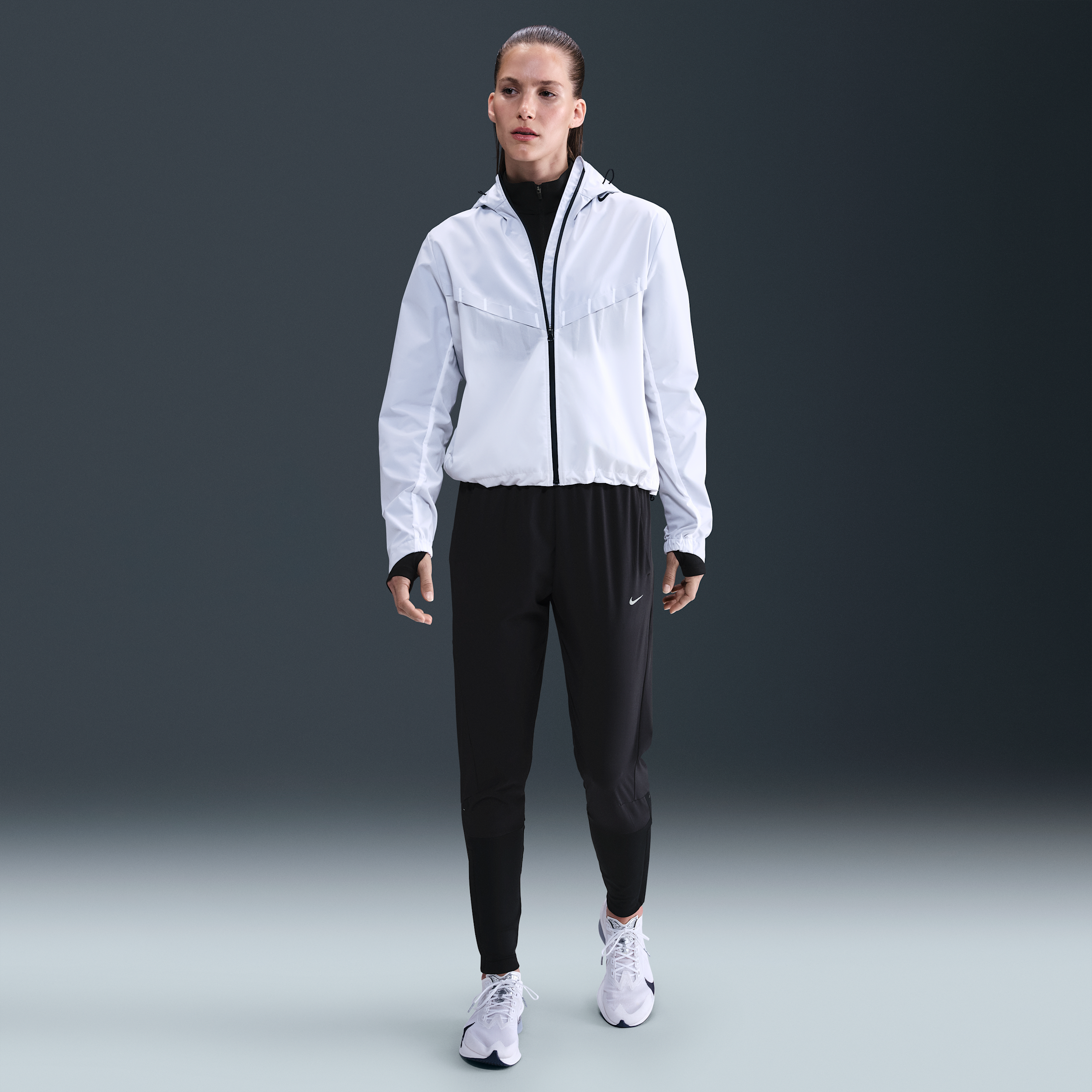 Nike Swift Womens Dri-FIT Mid-Rise Running Trousers - Black - Polyester/Elastane