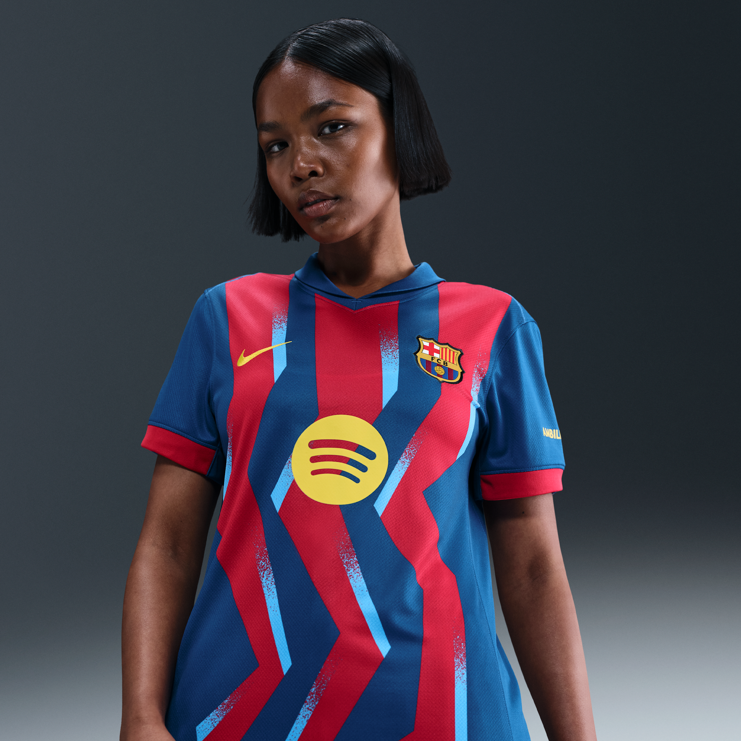 Nike FC Barcelona 2025/26 Stadium Fourth  Dri-FIT replicavoetbalshirt voor dames - Blauw