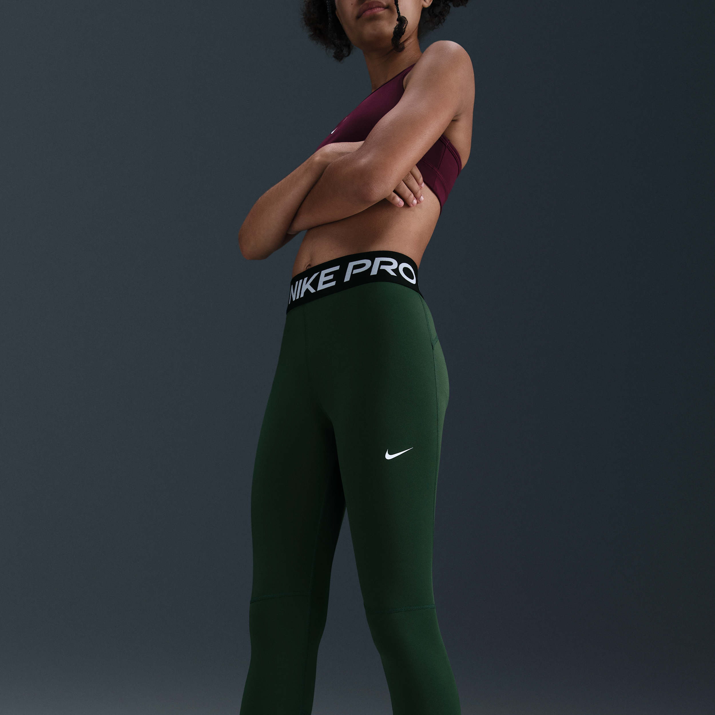 Thumbnail - Nike Pro Dri-FIT Leggings für ältere Kinder (Mädchen) - Grün