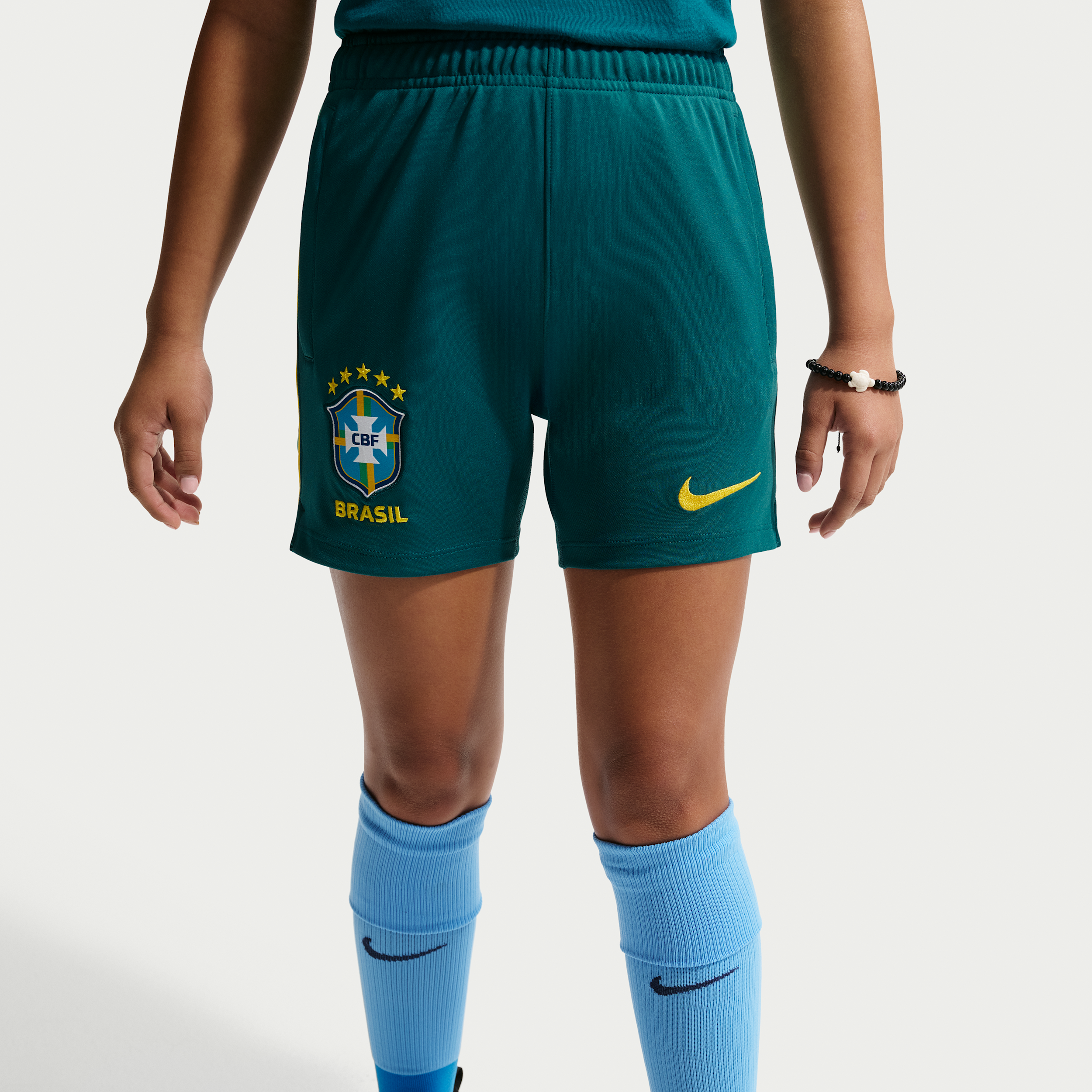 Thumbnail - Brasilien Academy Pro Nike Dri-FIT Fußballshorts (ältere Kinder) - Grün