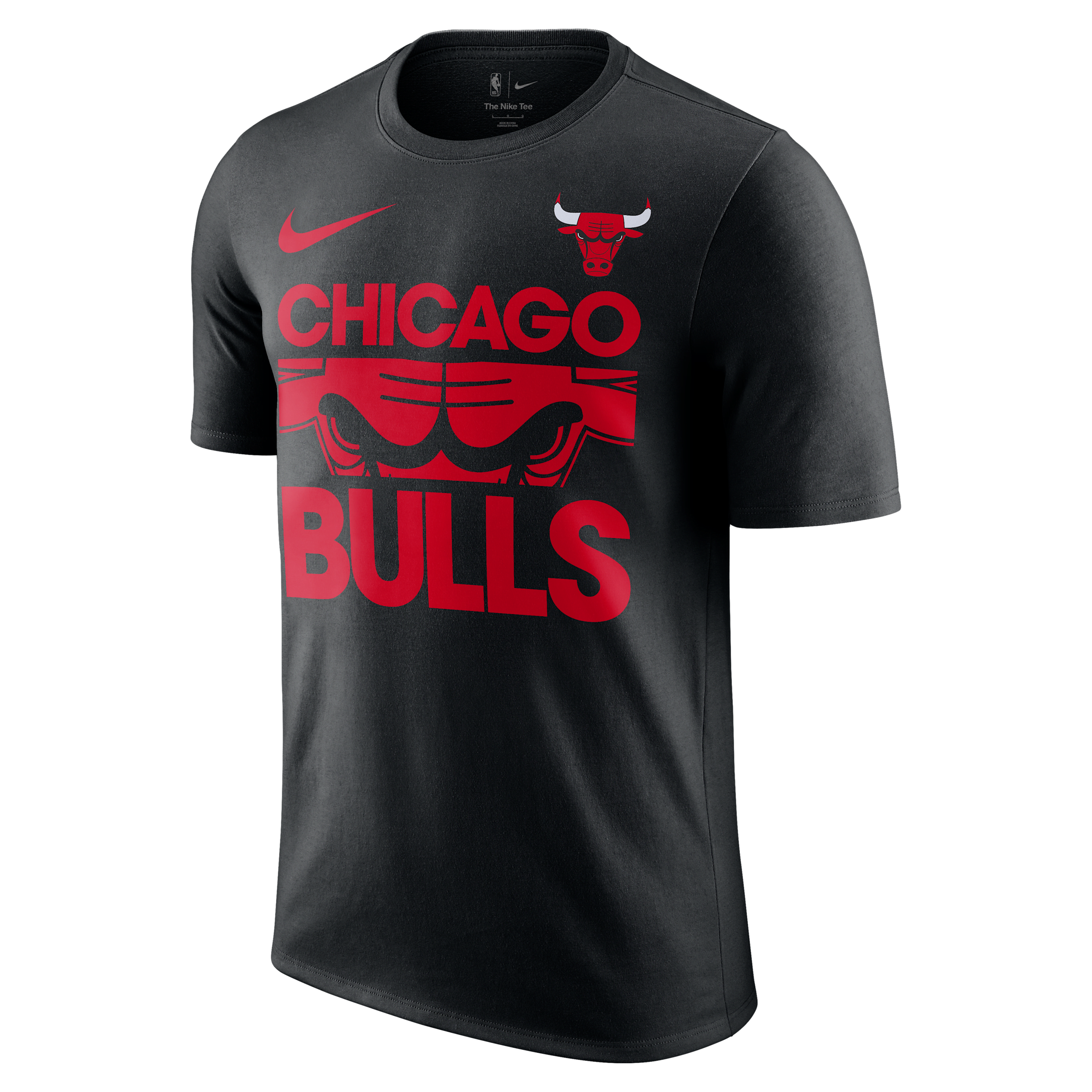 T-shirt Nike NBA Chicago Bulls Courtside pour homme - Noir