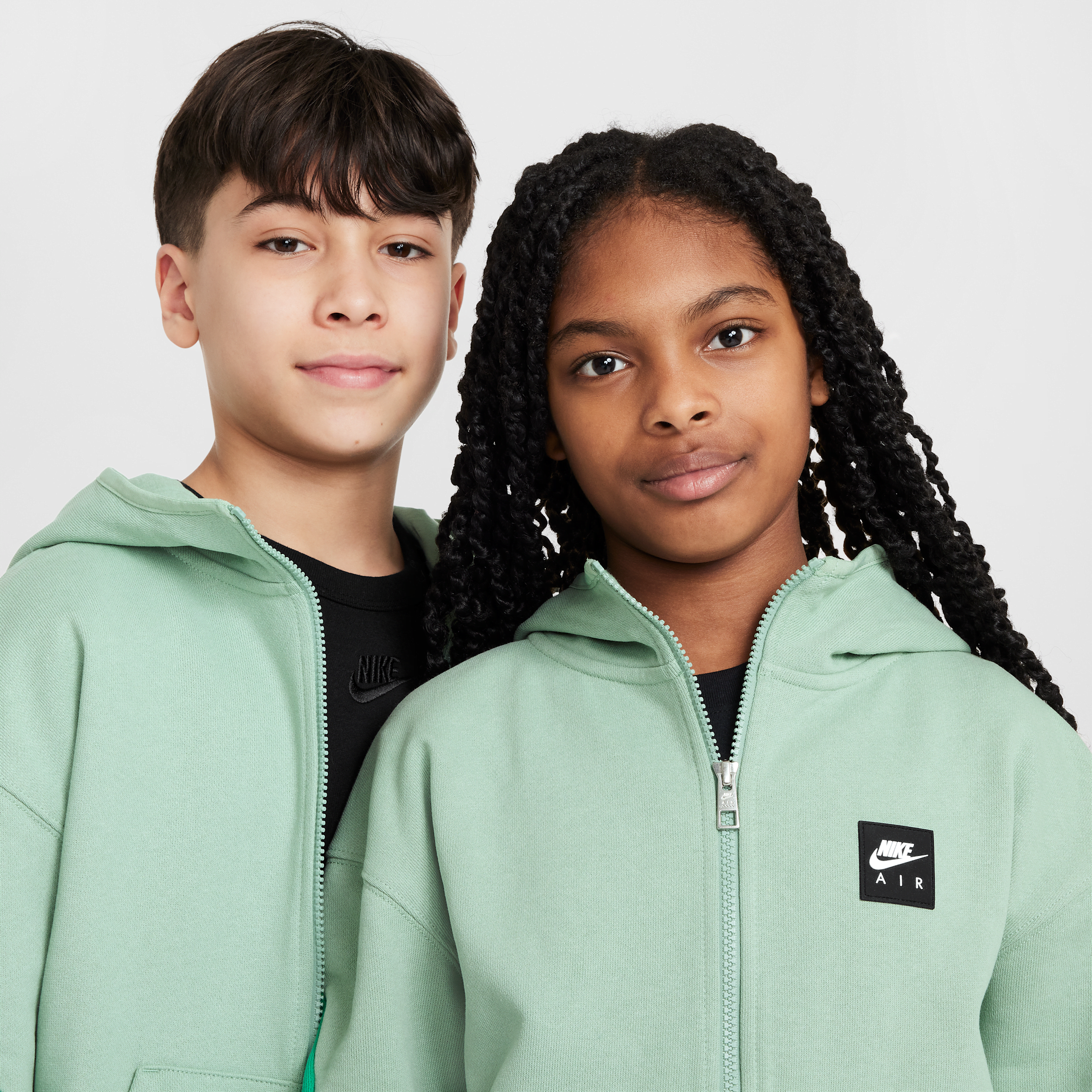 Thumbnail - Nike Air Fleece-Hoodie mit durchgehendem Reißverschluss (ältere Kinder) - Grün