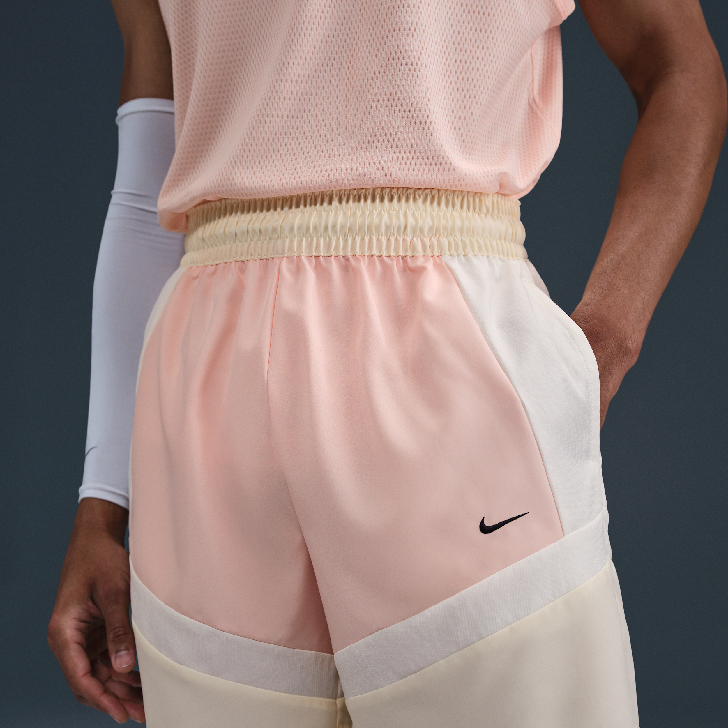 Short de basket tissé Nike Icon 15 cm pour homme - Blanc