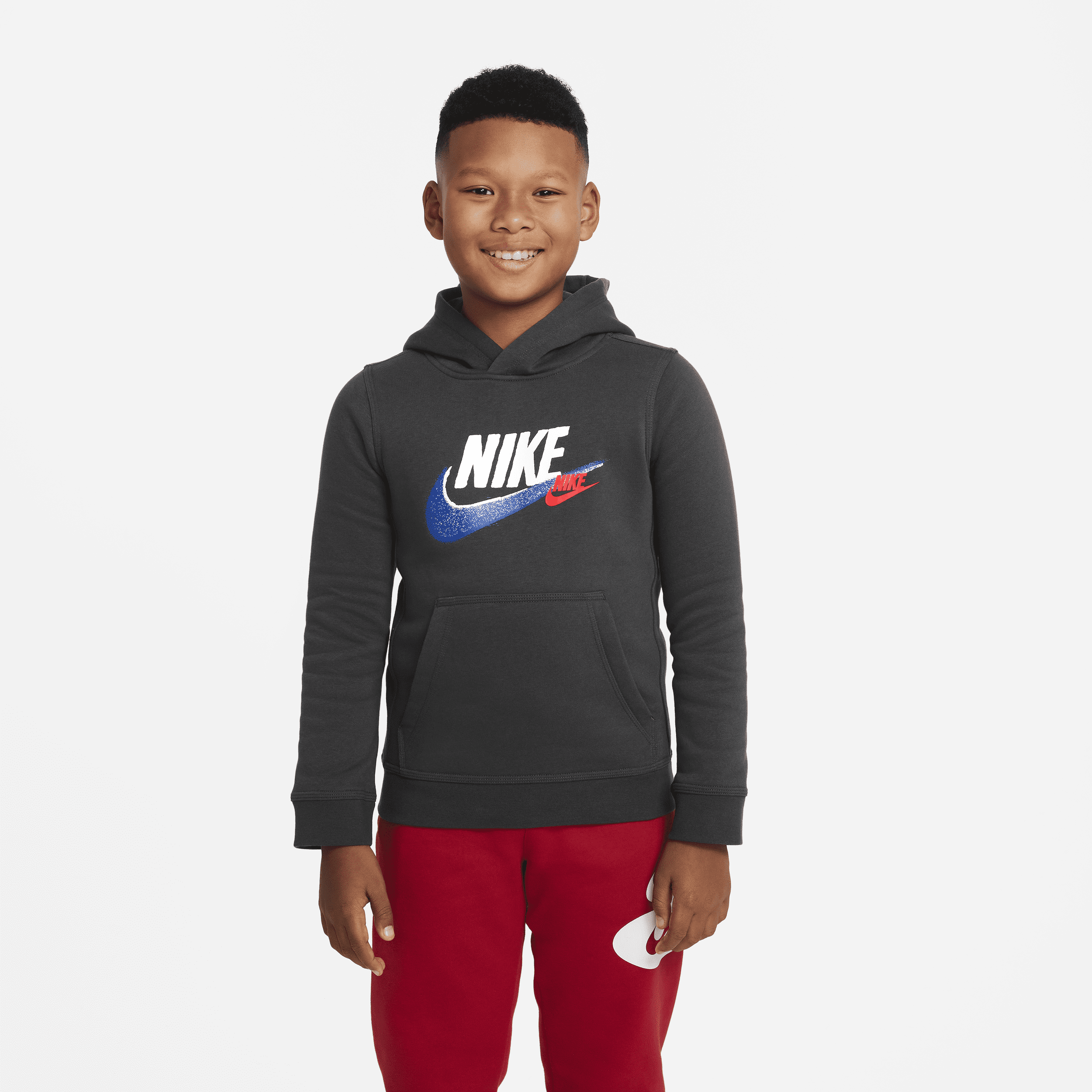 Sweat à capuche en tissu Fleece Nike Sportswear Standard Issue pour garçon plus âgé - Gris