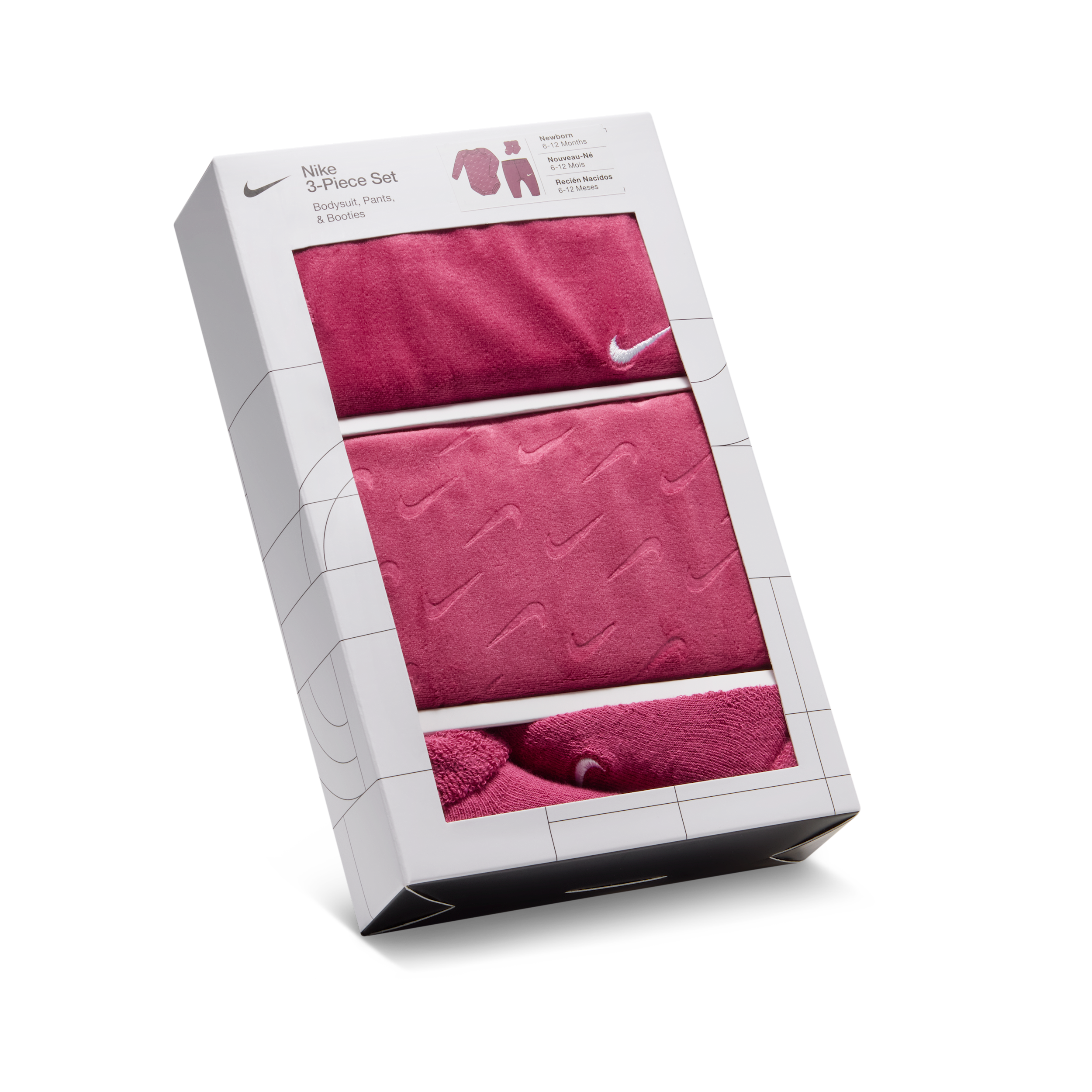 Thumbnail - Nike dreiteiliges Swoosh Box-Set aus Veloursmaterial (Babys, 0–9 Monate) - Lila