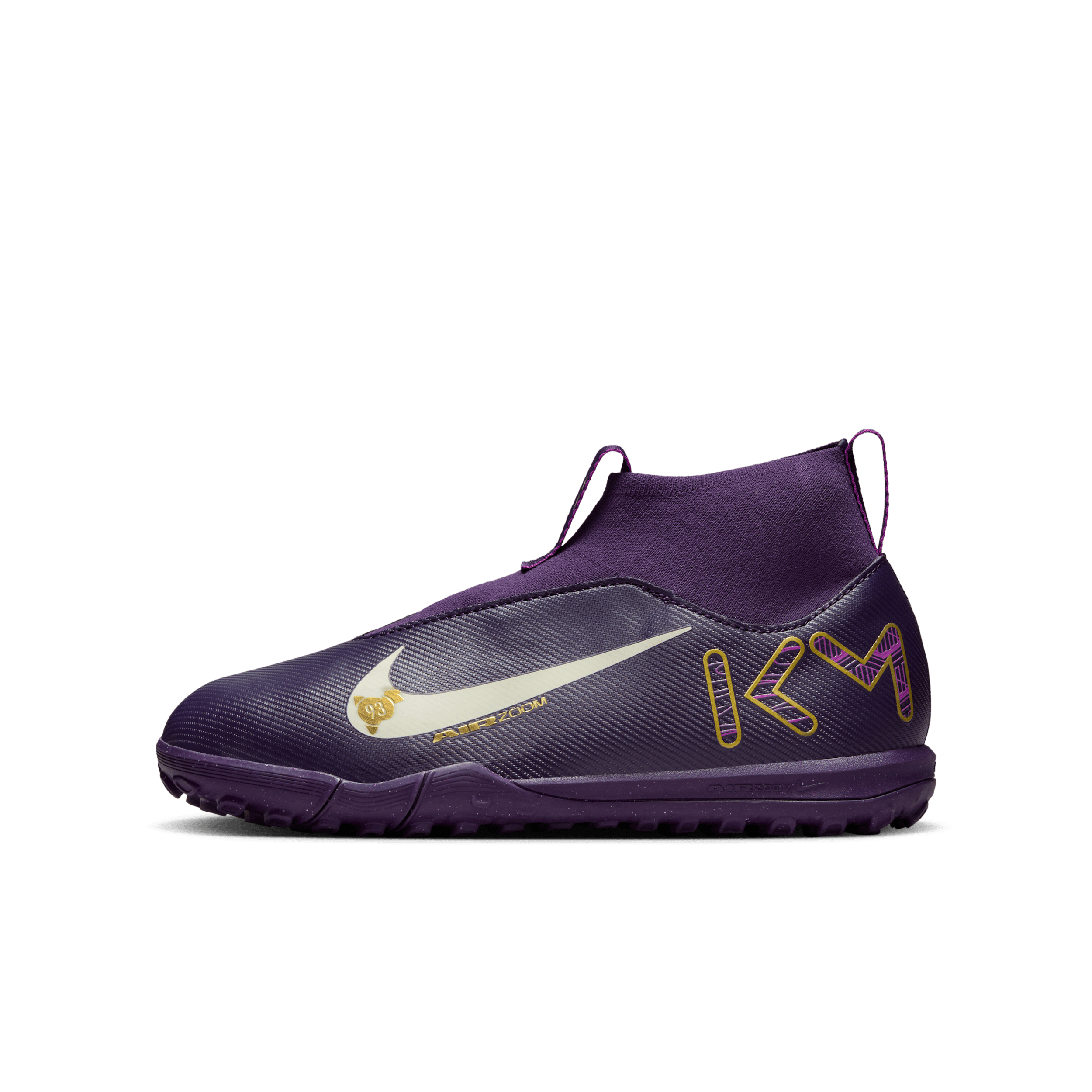 Nike Jr. Mercurial Superfly 10 Academy 'Kylian Mbappé' Older Kids' Turf High-Top Football Shoes - Purple