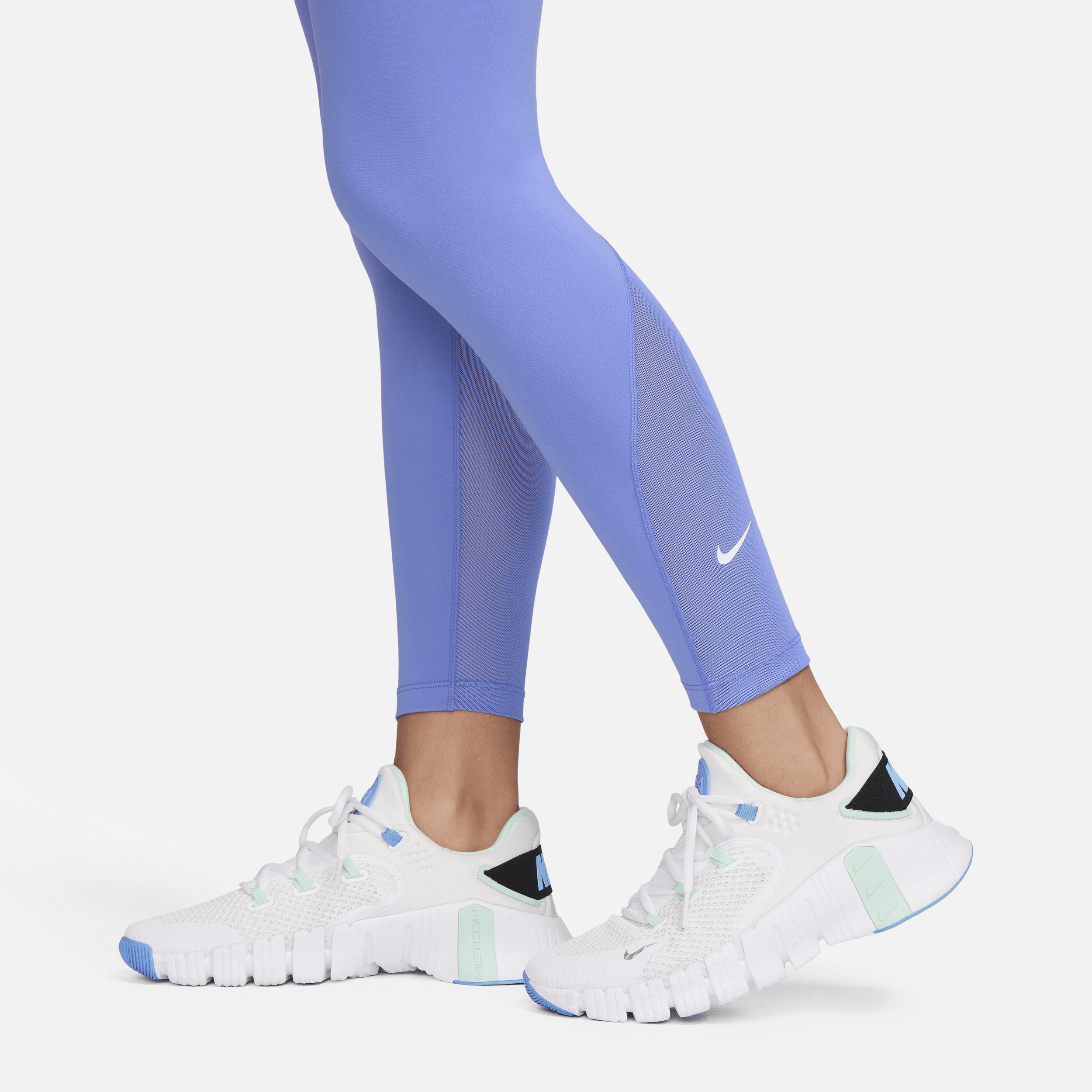 Nike One 7 8-legging met hoge taille voor dames Blauw 