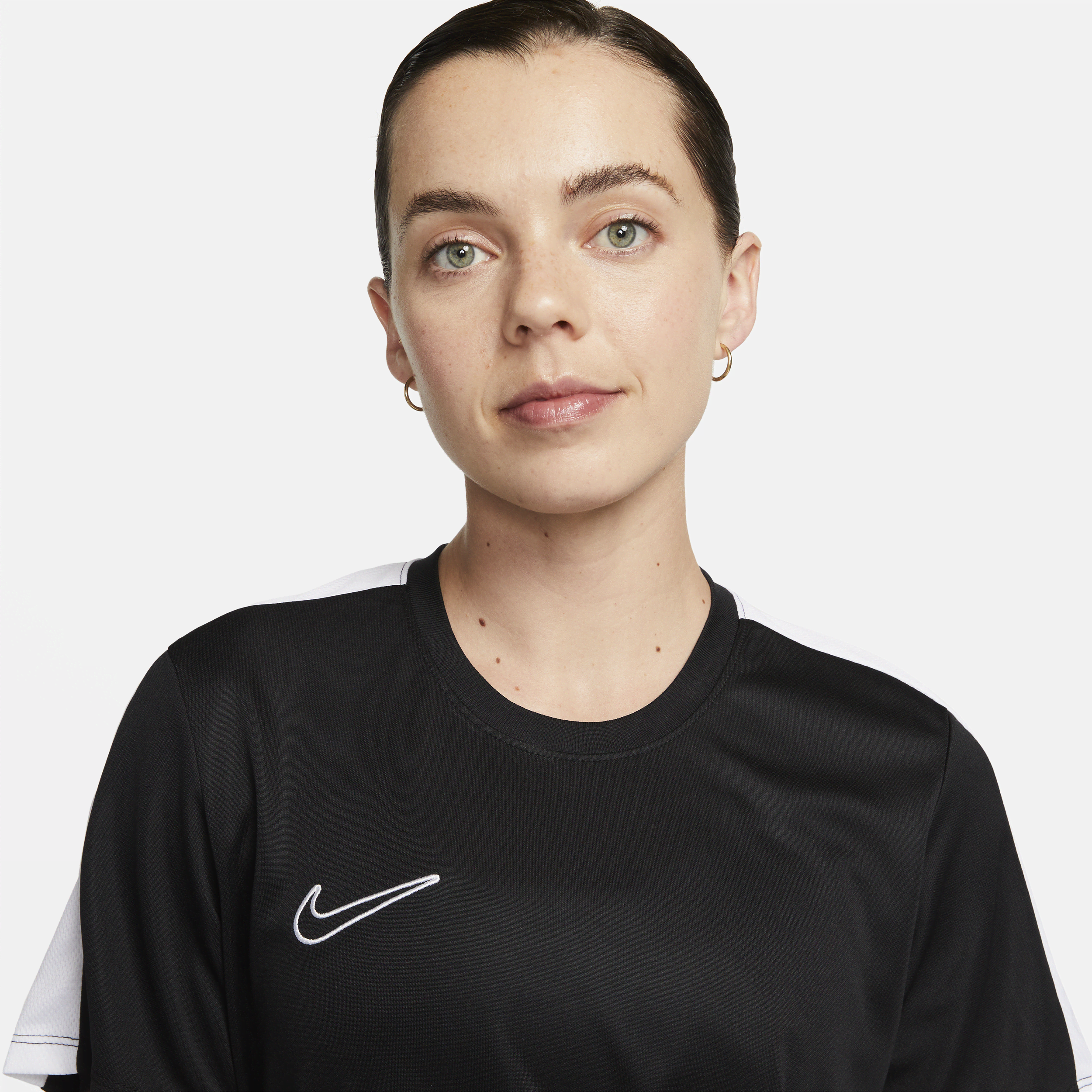 Haut de football à manches courtes Nike Dri-FIT Academy pour Femme - Noir