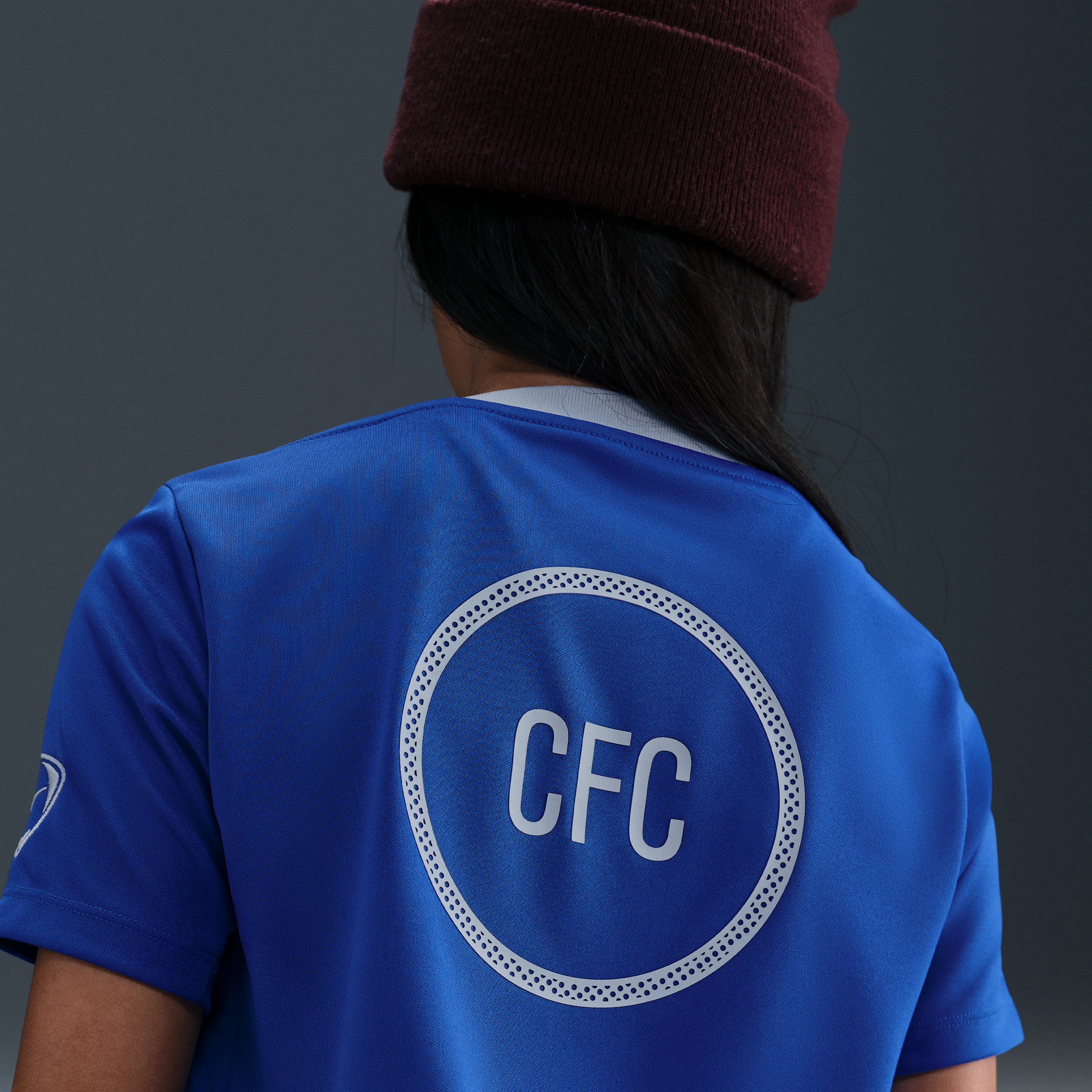 Thumbnail - FC Chelsea Academy Pro Third Nike Dri-FIT Pre-Match-Fußballoberteil (ältere Kinder) - Blau