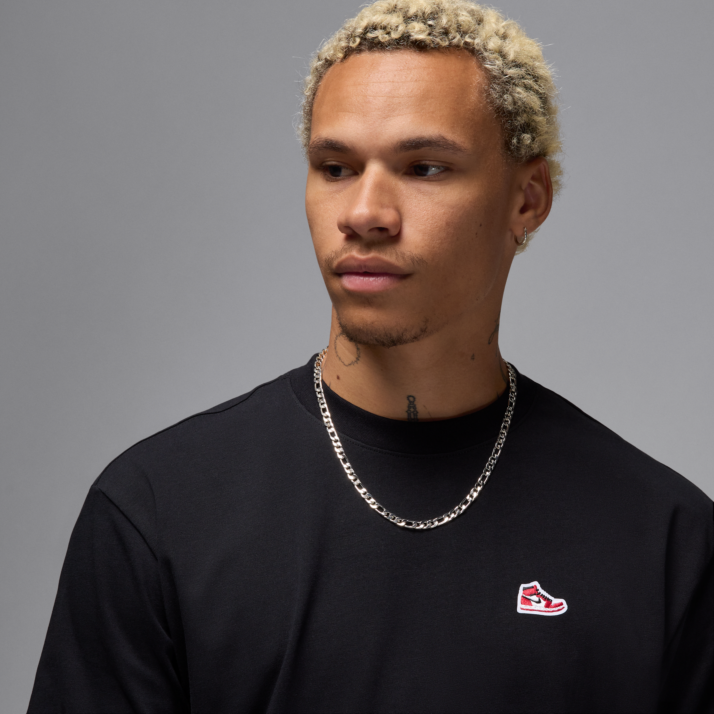 T-shirt à écusson sneaker Jordan pour homme - Noir