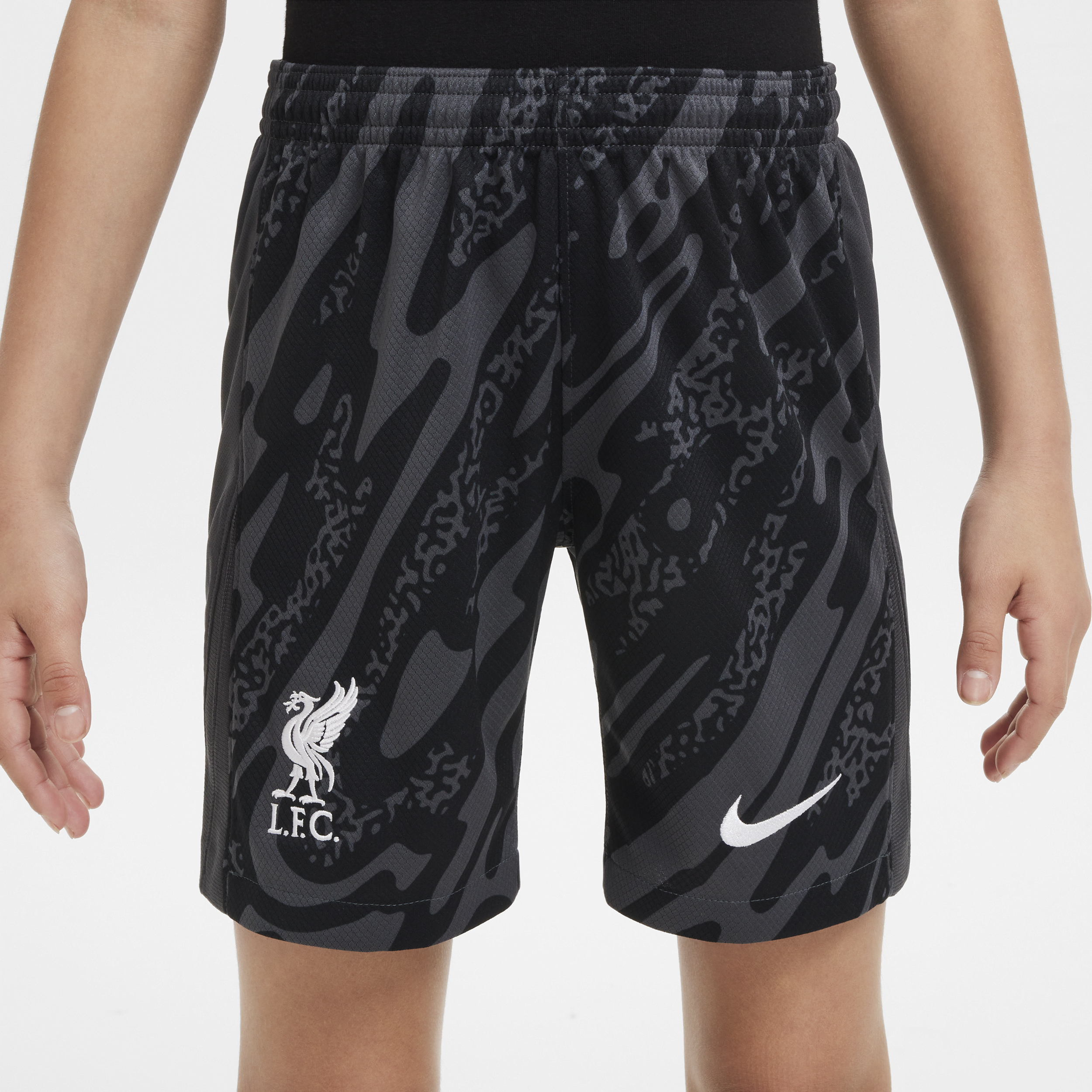 Nike Liverpool FC 2024 25 Stadium Goalkeeper replicavoetbalshorts met Dri-FIT voor kids Grijs