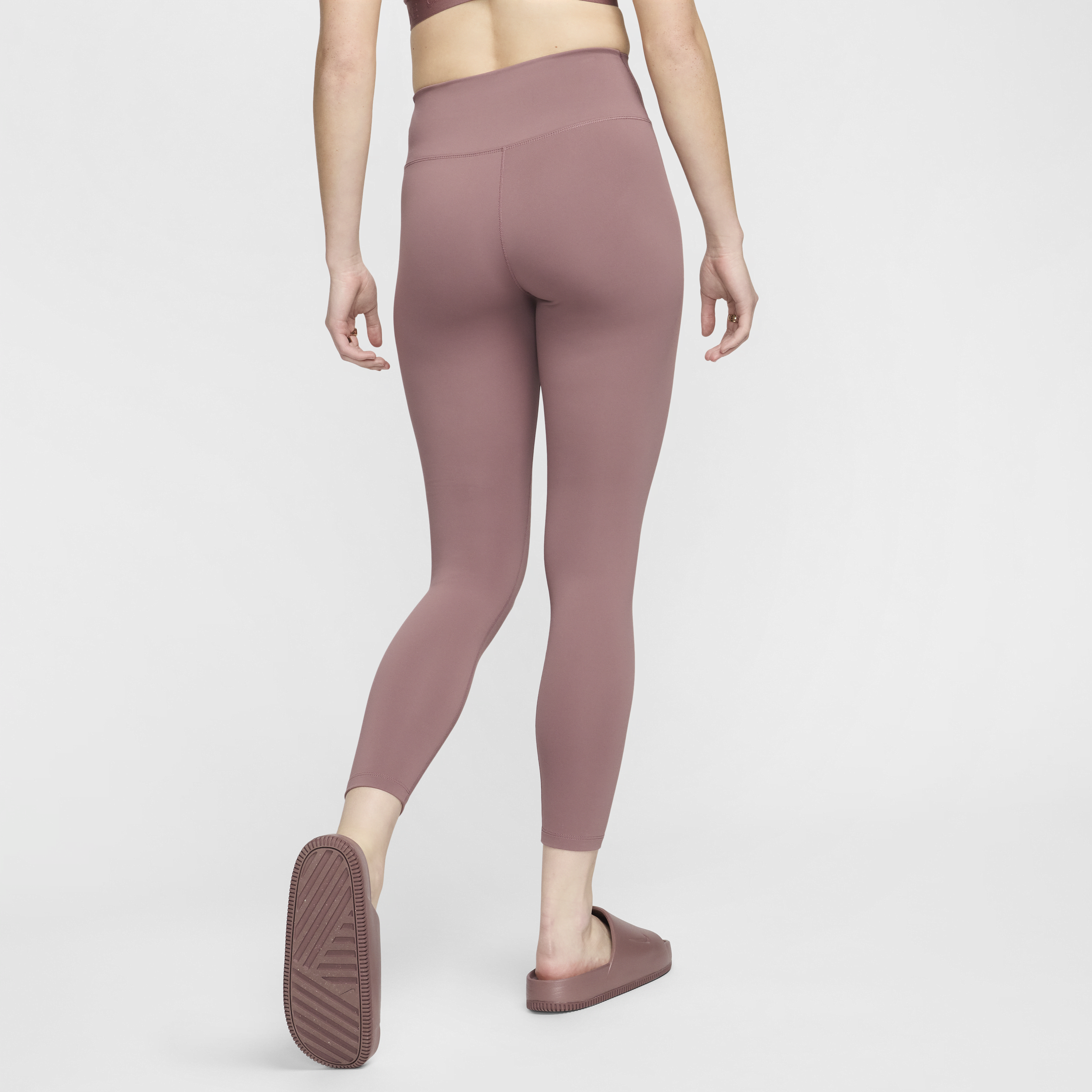 Nike One 7 8-legging met hoge taille voor dames Paars